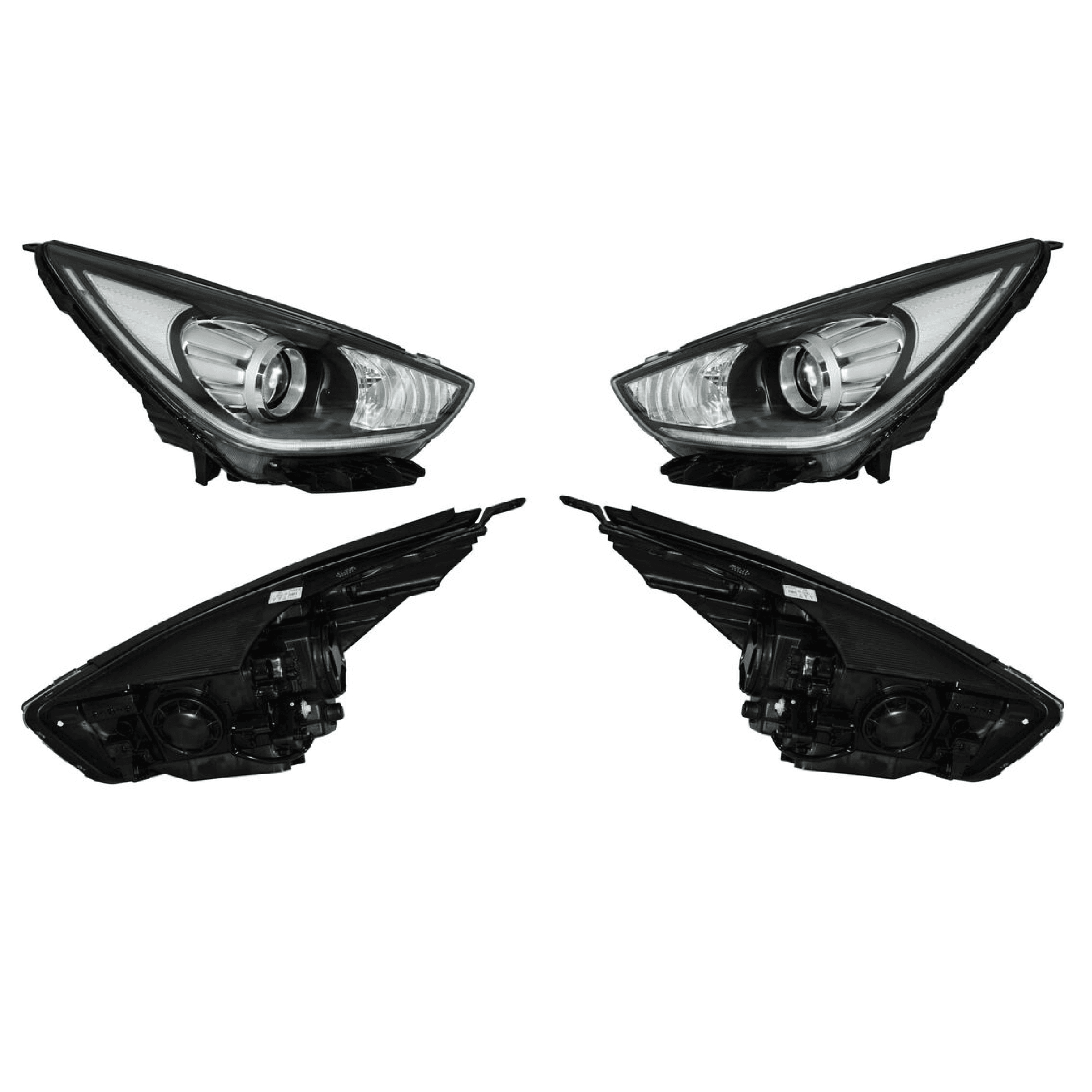 Par Faros P/Kia Kia Niro Lx 2017-2018 Con Luz de dia Con Motor