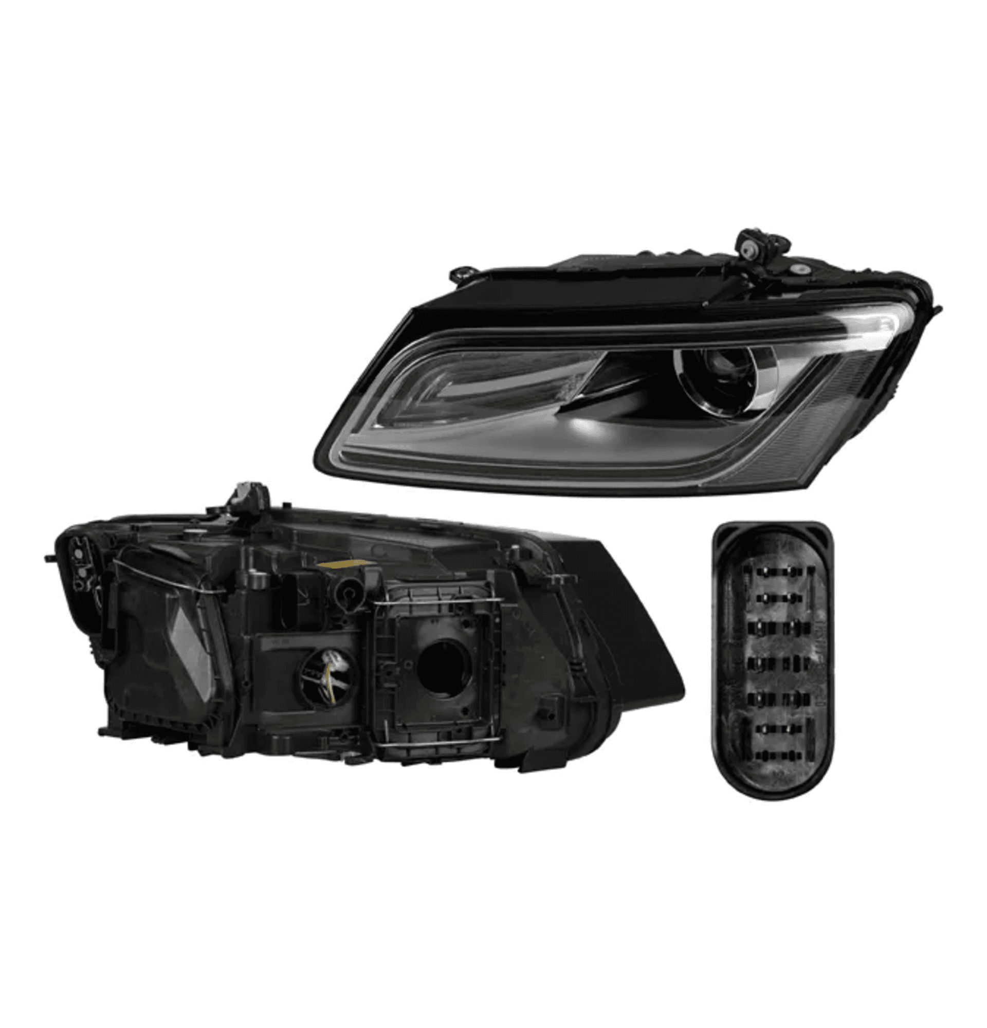 Faro Izquierdo Audi Q5 2013-2017 Electrico Con Motor Leds Para Foco Xenon Depo