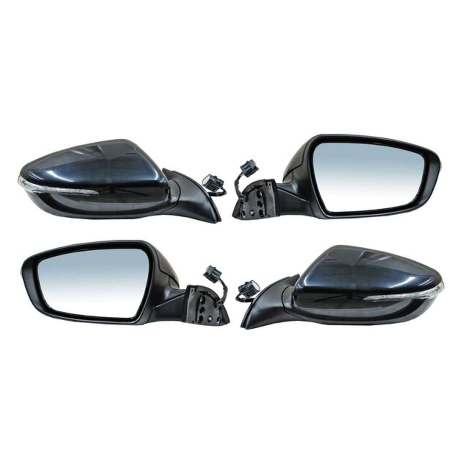 Par Espejos P/Kia Forte 2016-2018/ Usa Type 2014-2016 Electrico Con Direccional Para Pintar 6 Pines
