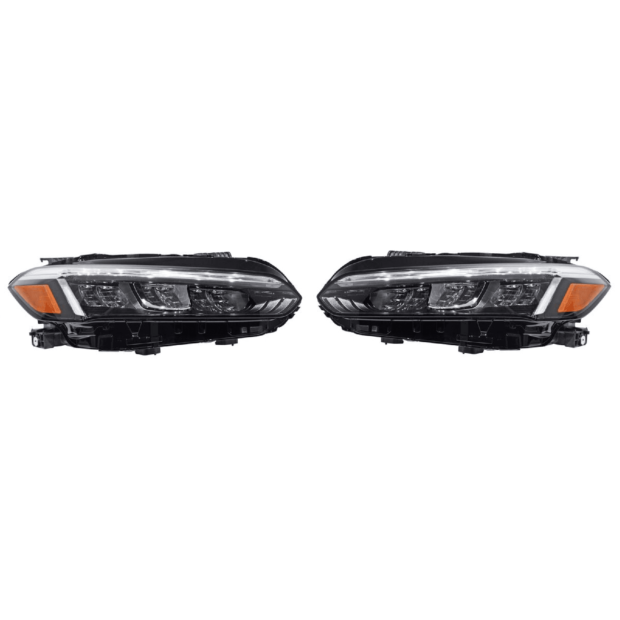 Par Faros Honda Civic 2022-2024 Sedan Leds Fondo Cromado
