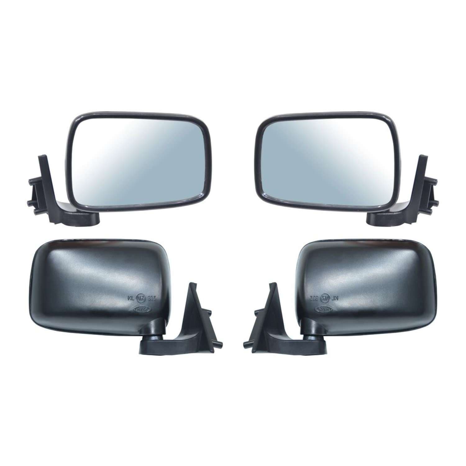 Par Espejos Mazda Pickup Base/ Se-5/ Le-5/ Lx 1986-1993 Sin Control Negro