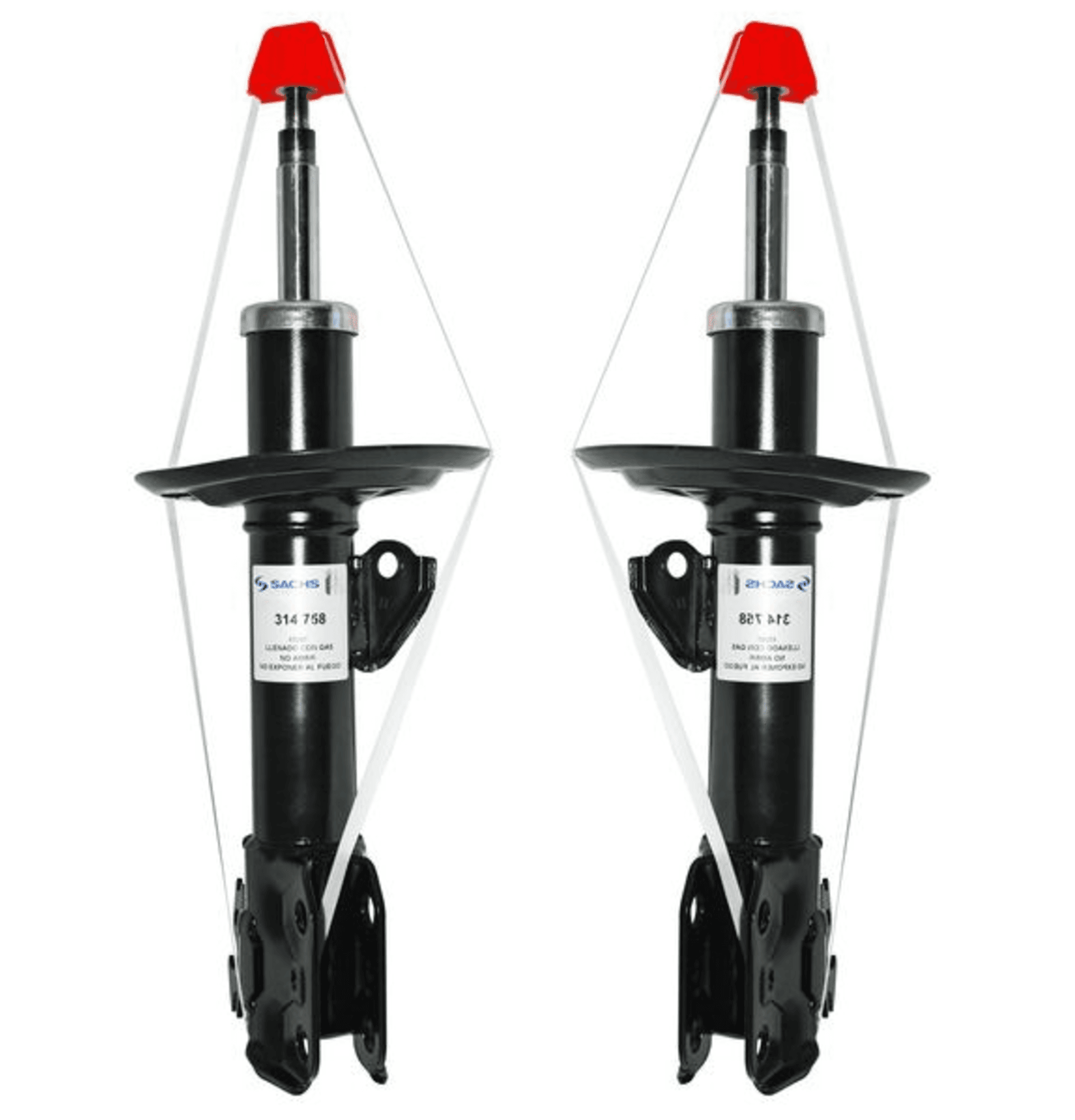 Par Amortiguadores Suspension Delanteros Toyota Yaris 2006-2014 Gasolina