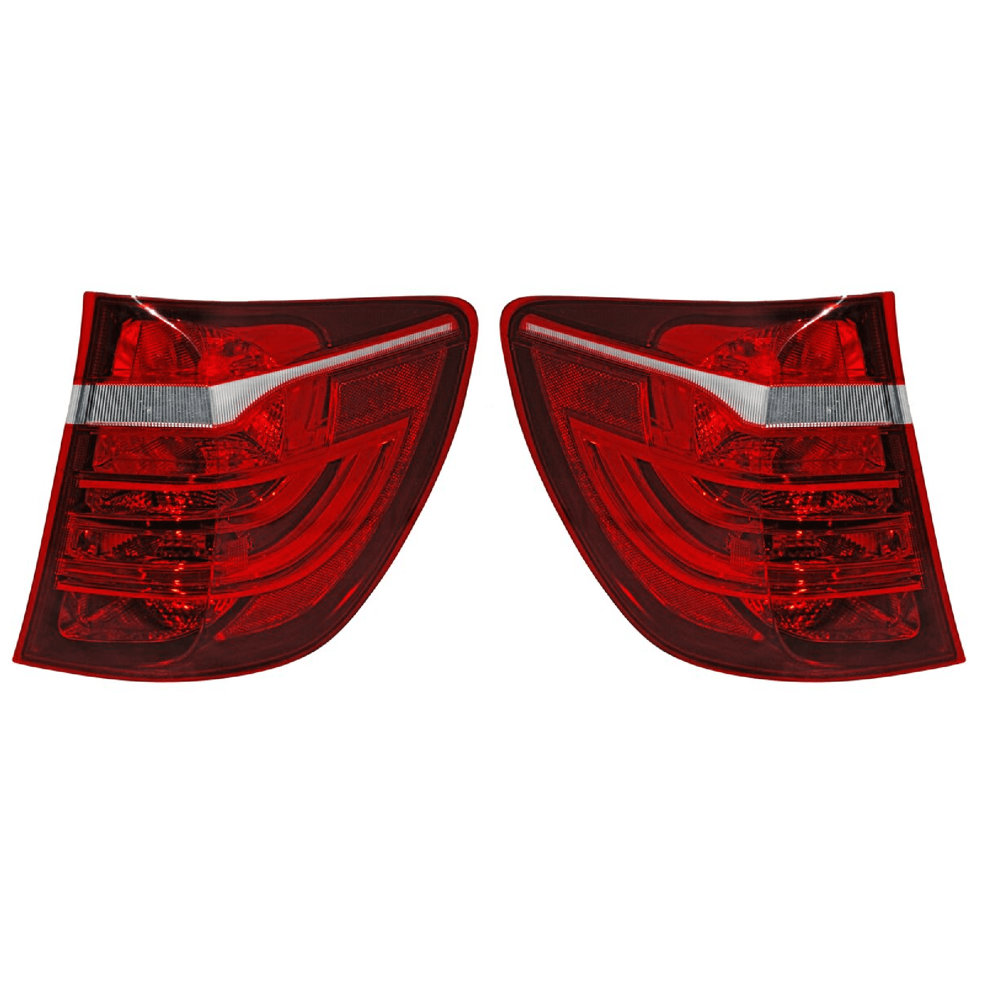Par Calaveras Bmw X3 2011-2017 Exterior Con Arnes Rojo/blanco