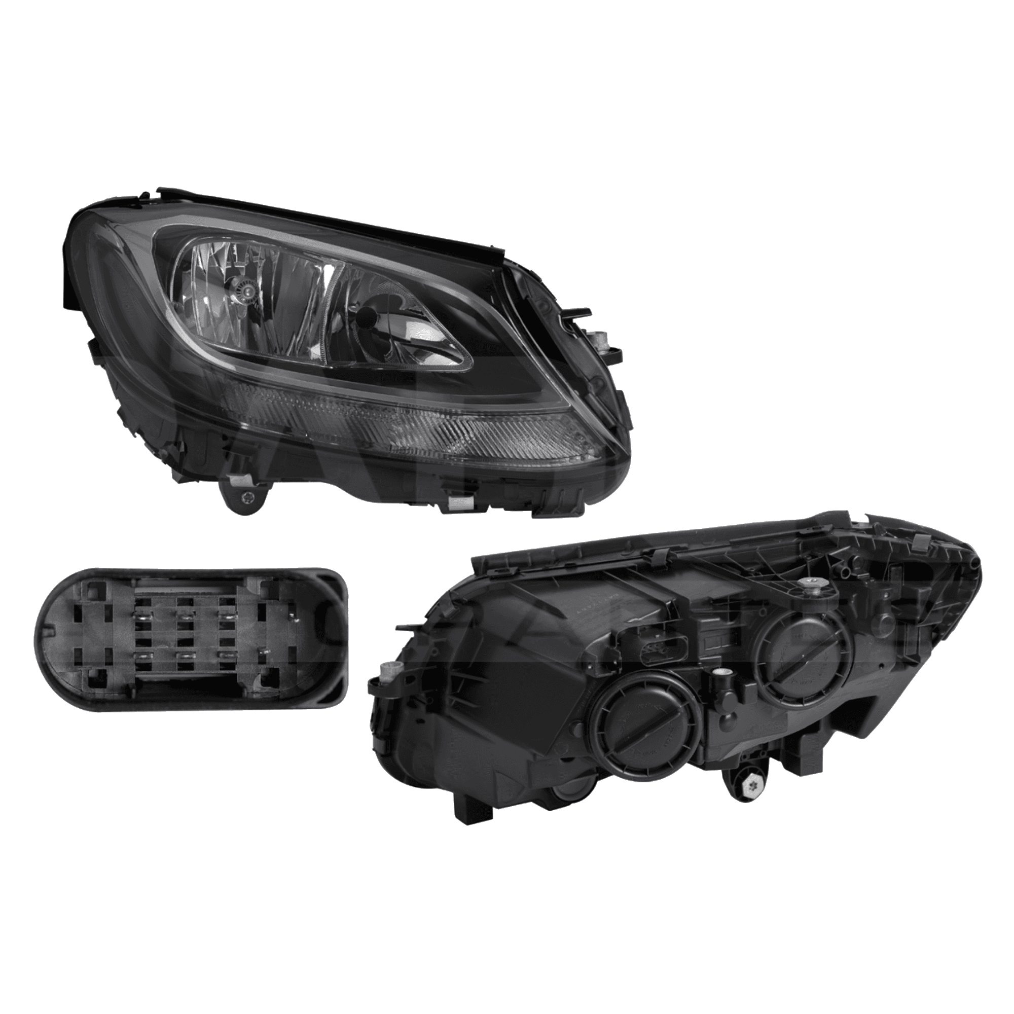 Faro Derecho Mercedes Benz Clase C 180 2015-2017 1.6Lts Electrico Con Motor Leds Depo