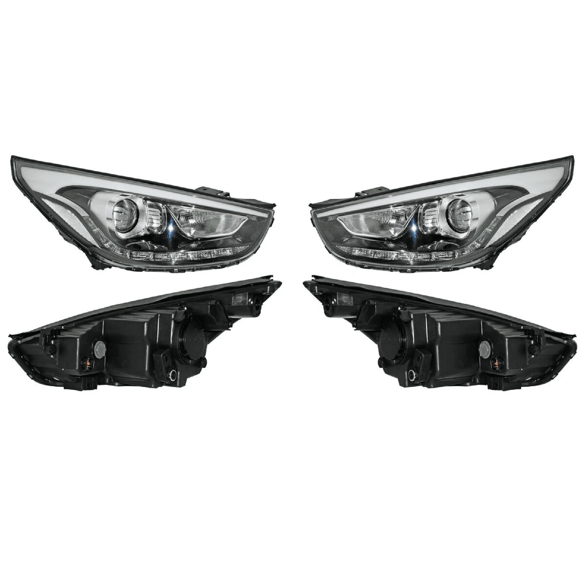 Par Faros P/Hyundai Ix35 2015/ Tucson 2010-2015 Solo Usa Electrico Leds