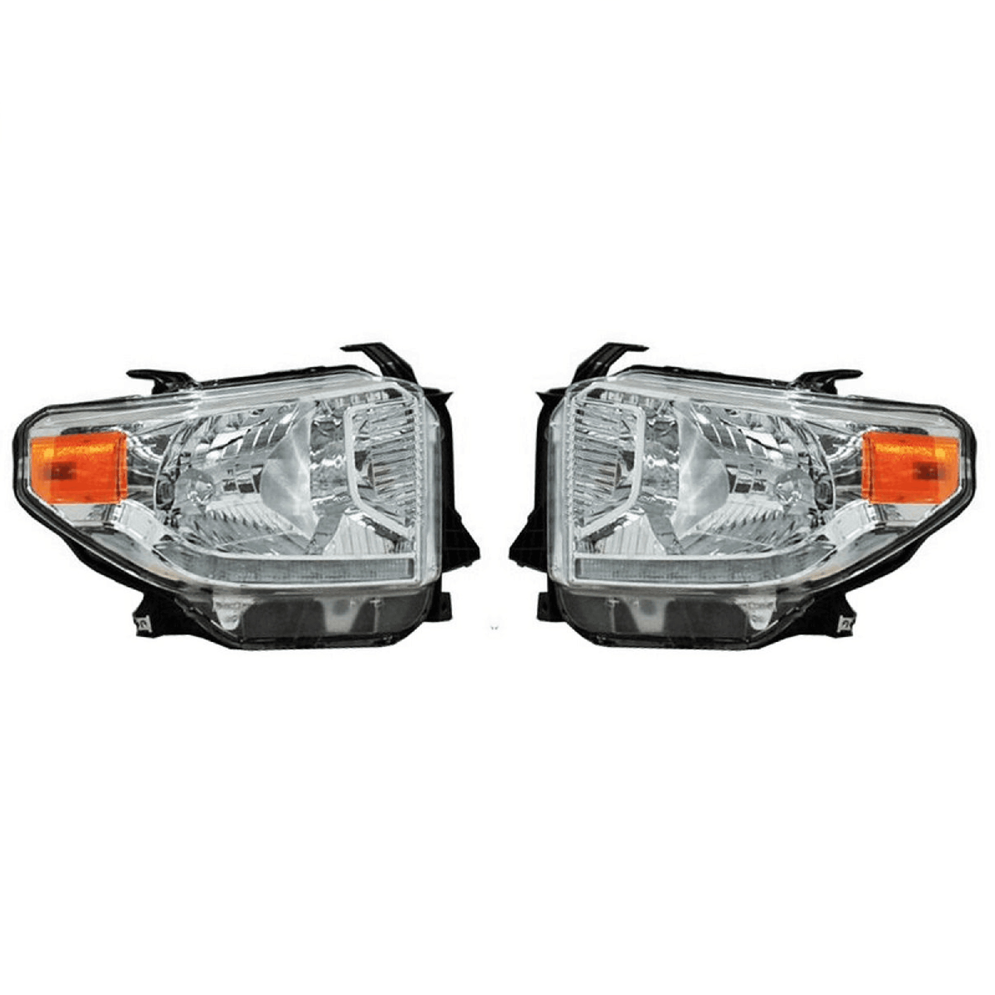 Par Faros Toyota Tundra 2014-2016 Fondo Cromado Con Motor Leds