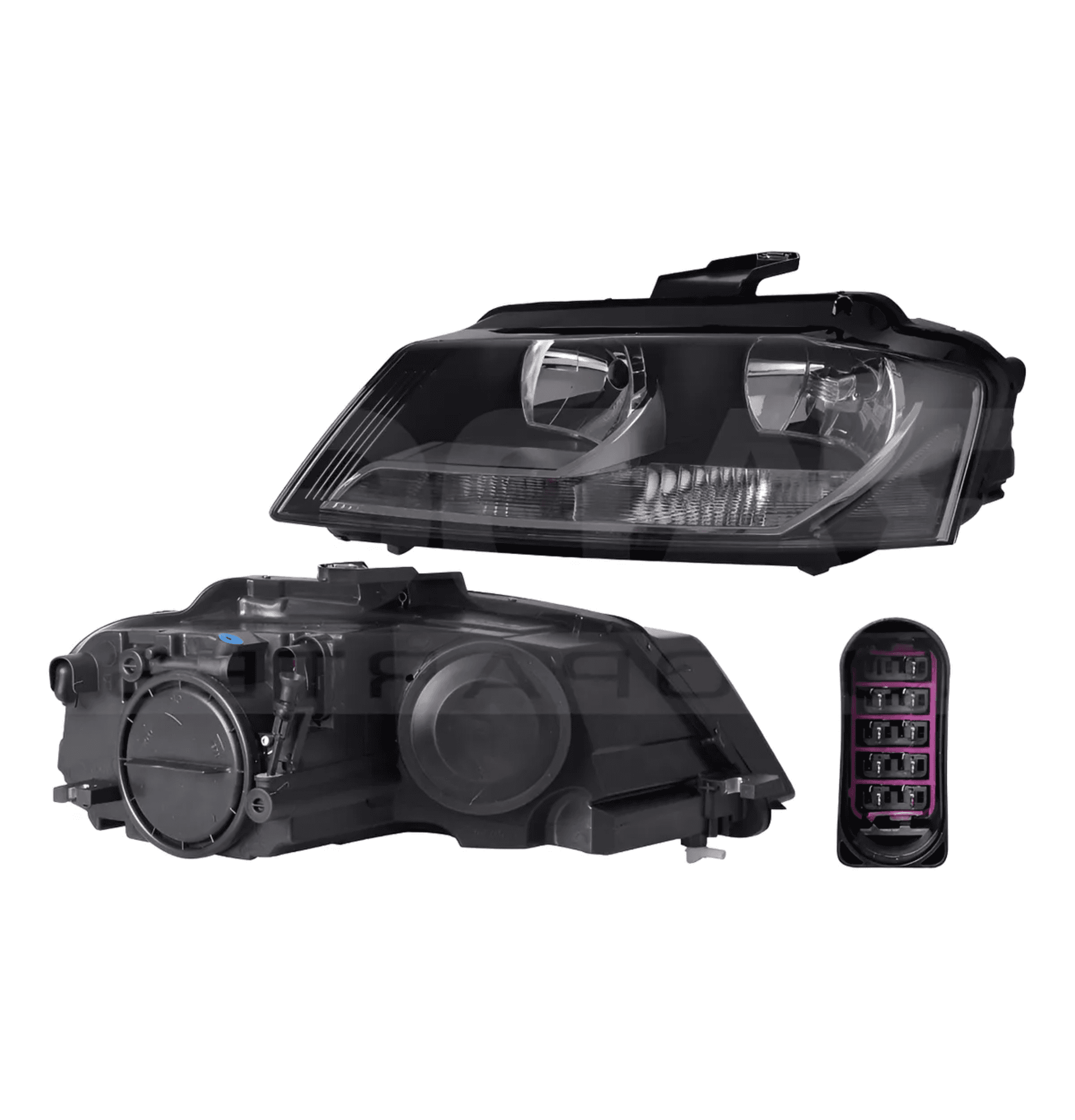 Faro Izquierdo Audi A3 2009-2012 Electrico Con Motor Para Foco Halogeno Depo