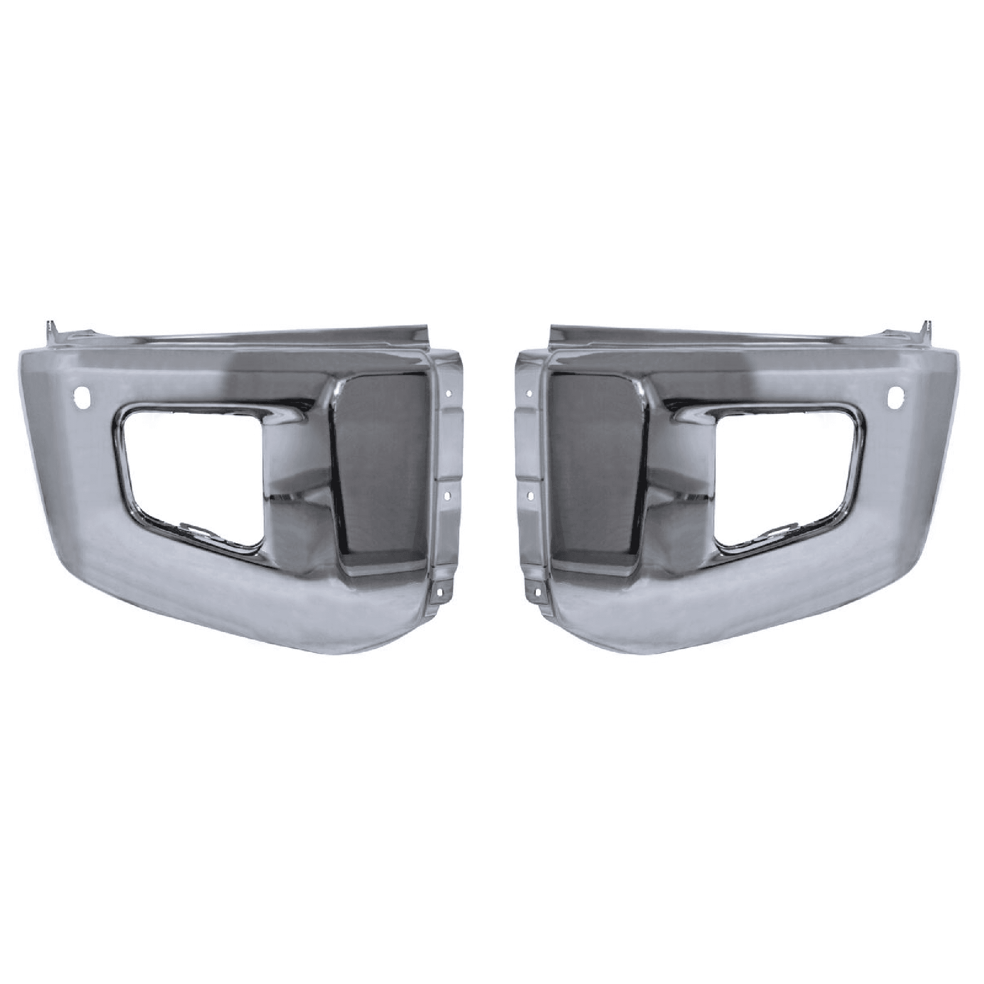 Par Alerones Delanteros Toyota Tundra 2014-2020 Con hoyo Para Sensor Cromado