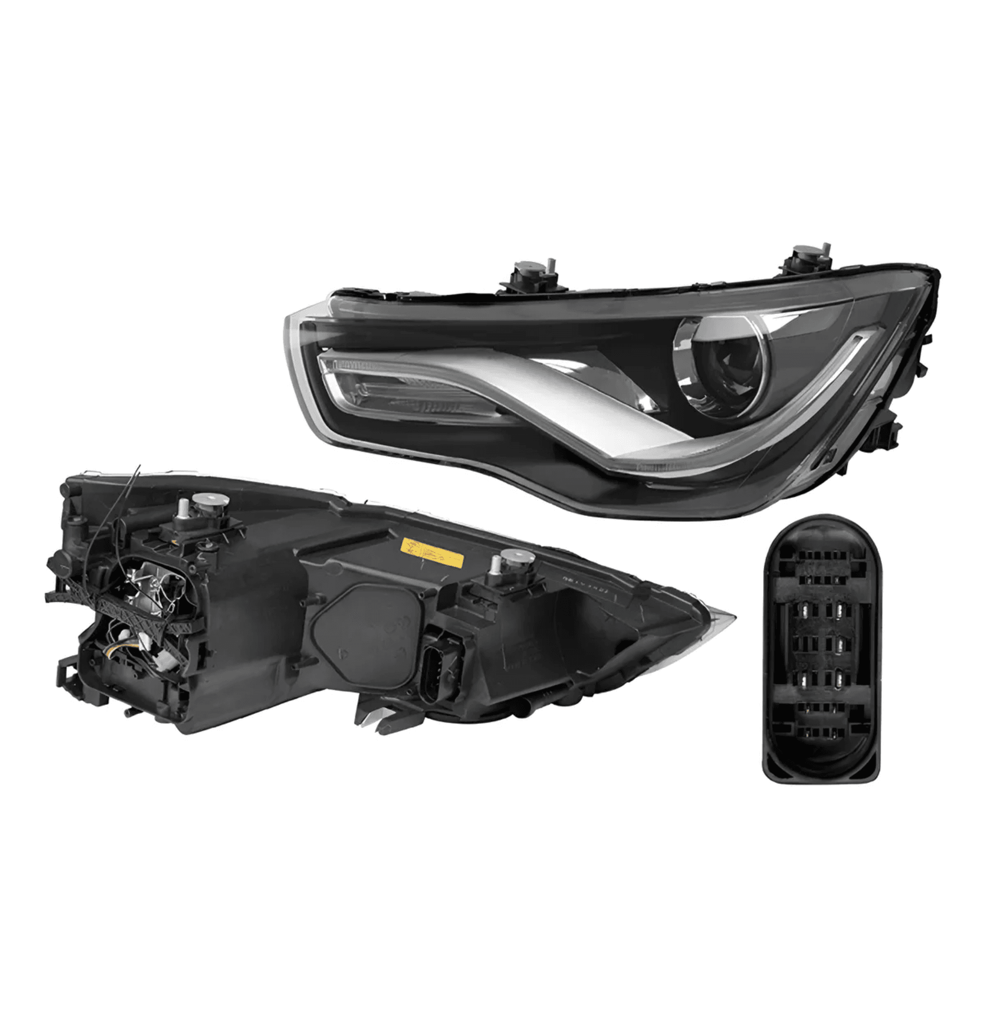 Faro Izquierdo Audi A1 2011-2015 Electrico Con Motor Leds Para Foco Xenon Depo