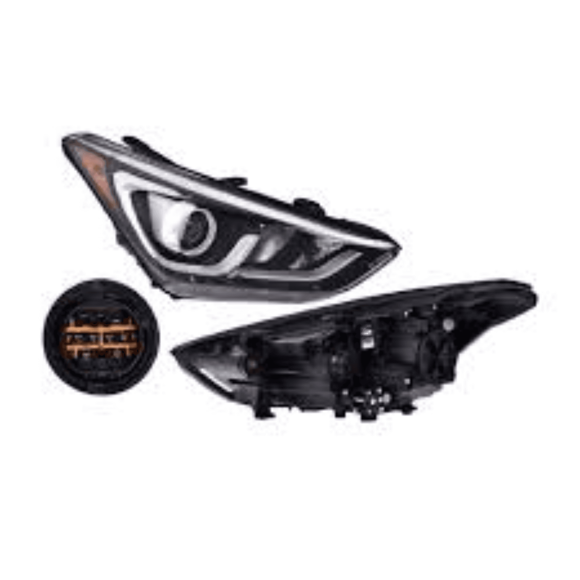 Faro Derecho Hyundai Santa Fe Sport 2017-2018 Con Lupa Con Leds Con Foco Depo