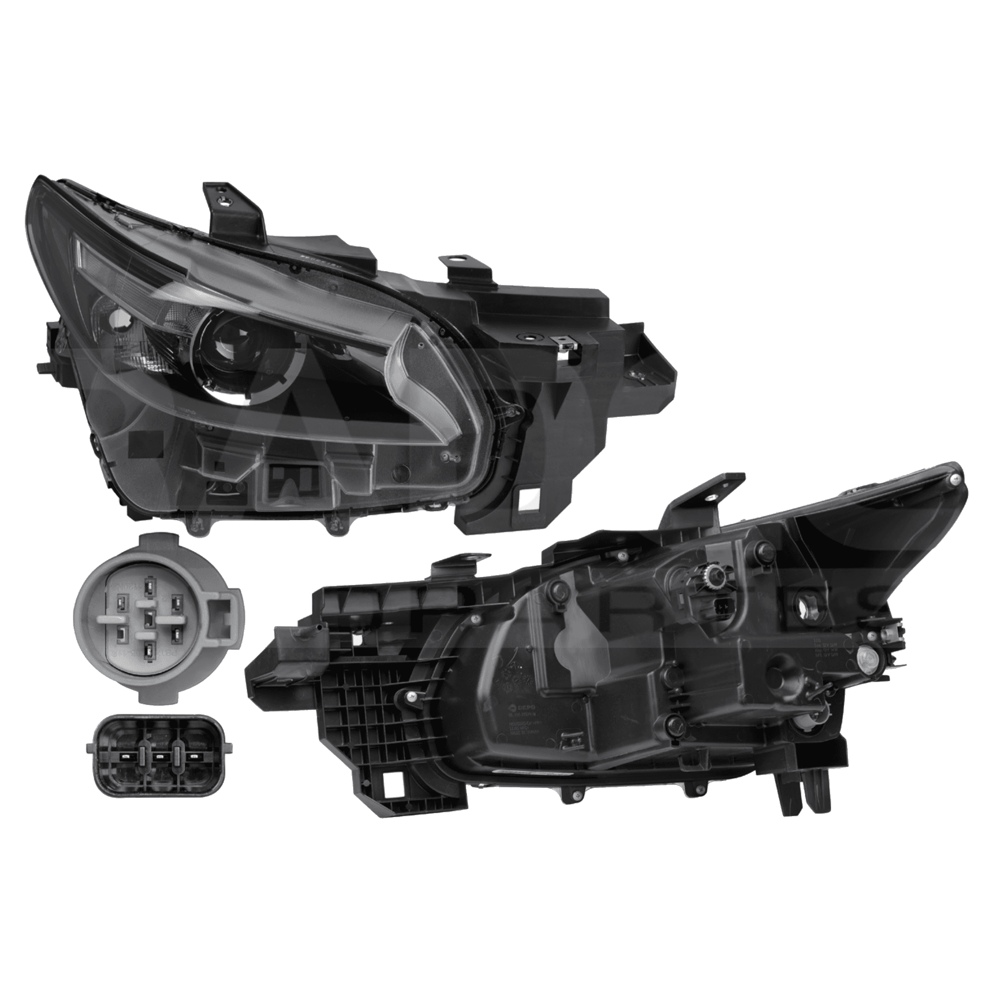 Faro Derecho Mazda Cx-9 2016-2020 Sin Funcion De Luces Adaptativas Foco Depo