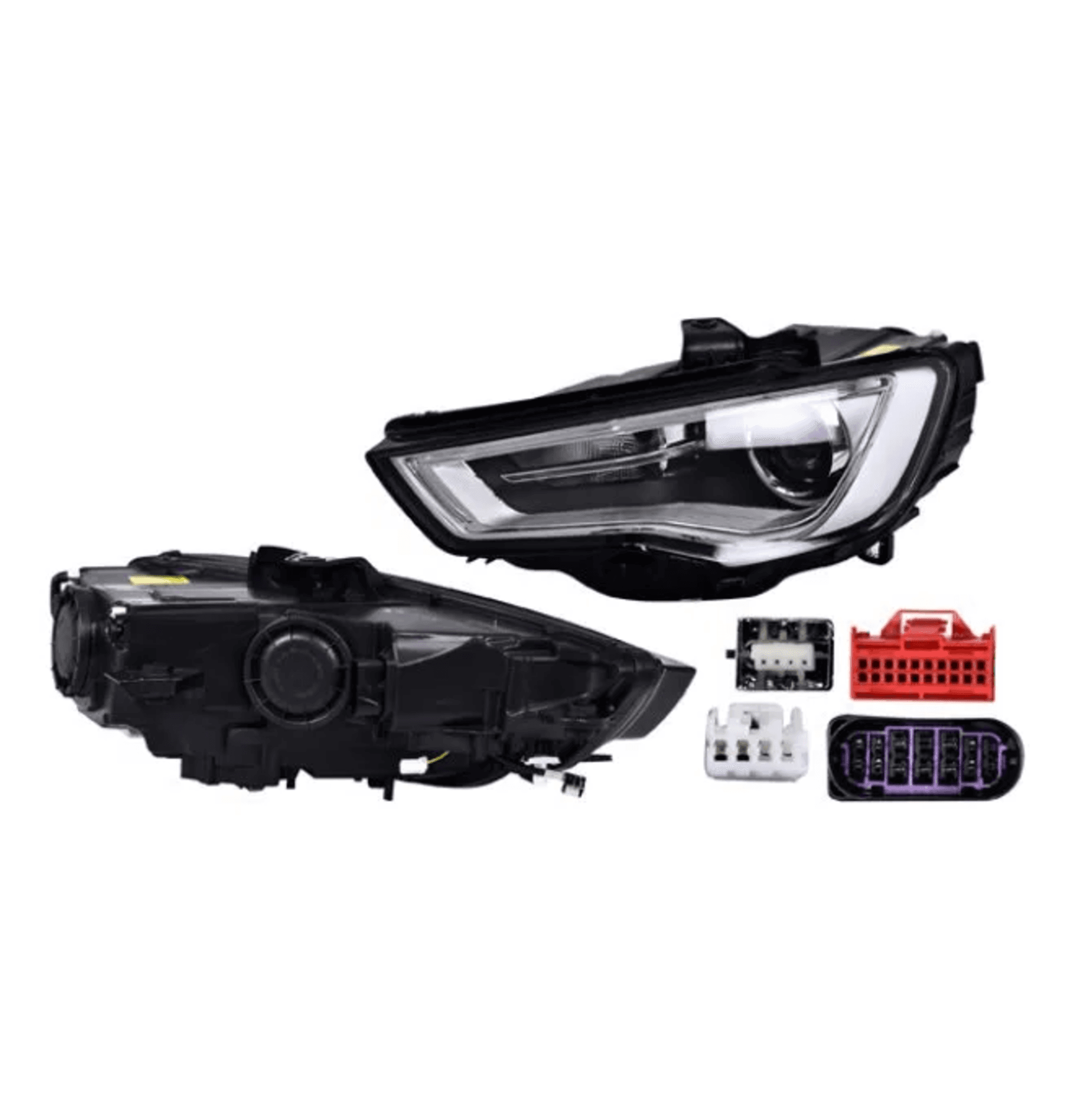 Faro Izquierdo Audi A3 2013-2016 Electrico Con Motor Leds Para Foco Xenon Depo