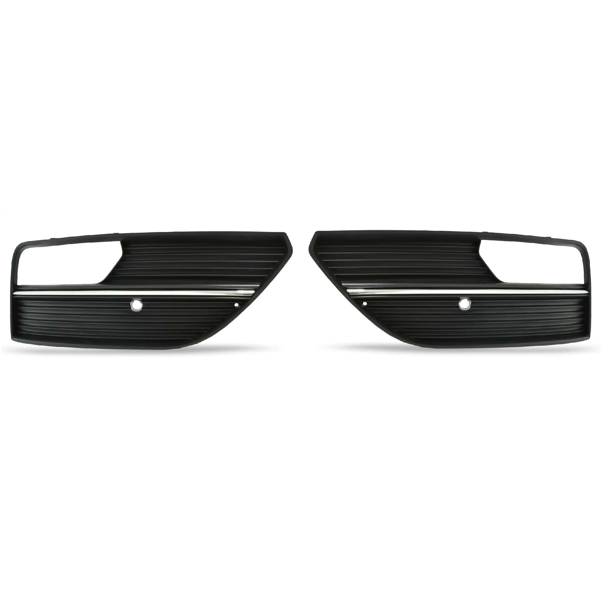 Par Rejillas Audi A3 Hatchback 2013-2016 Con Hoyo Filo Cromo