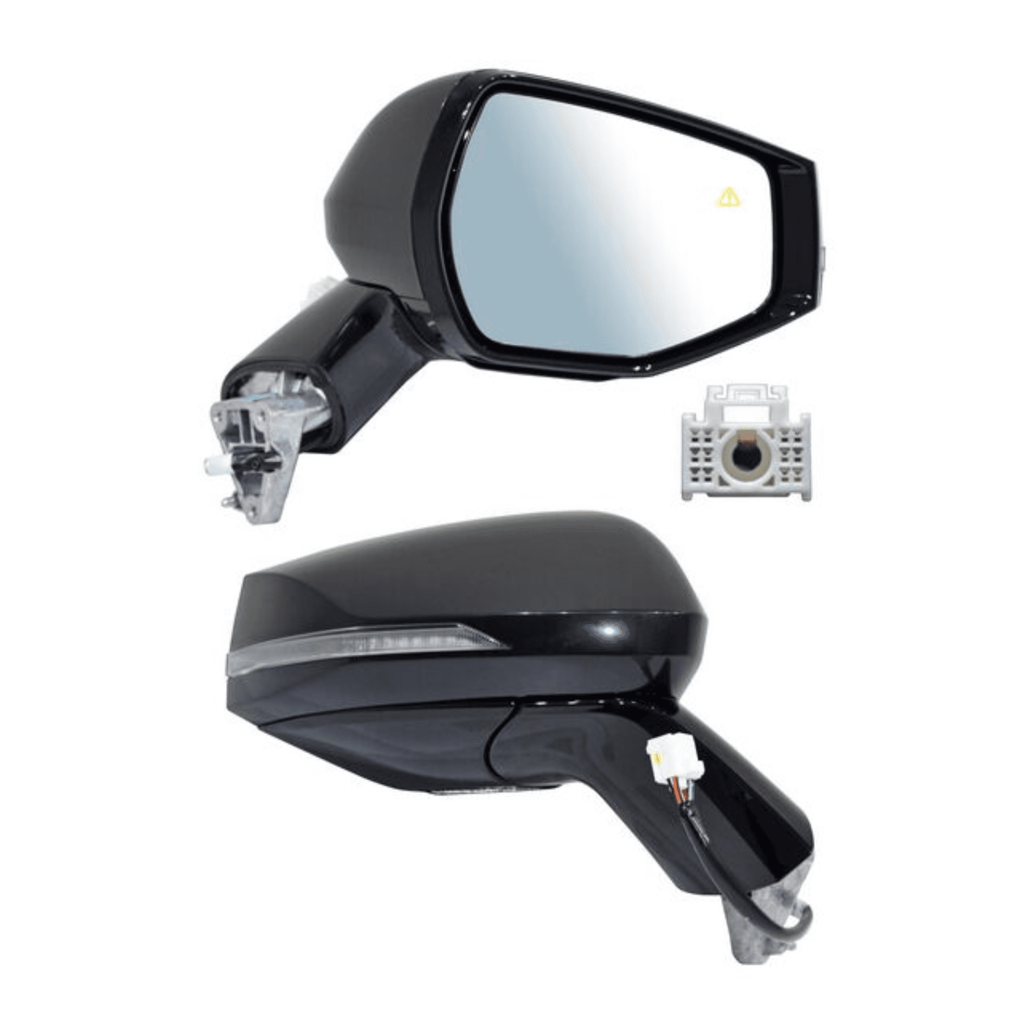 Espejo Para Kia Sportage 2023-2027 Electrico Para Pintar Base Negra Con Desempañante Con Direccional Con Sensor Punto Ciego 8 Pines Derecho