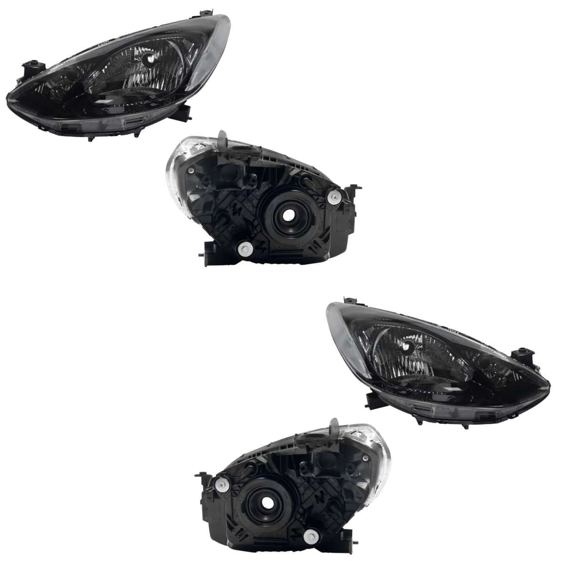Par Faros Mazda MAZDA 2 2012-2015 Fondo Cromado