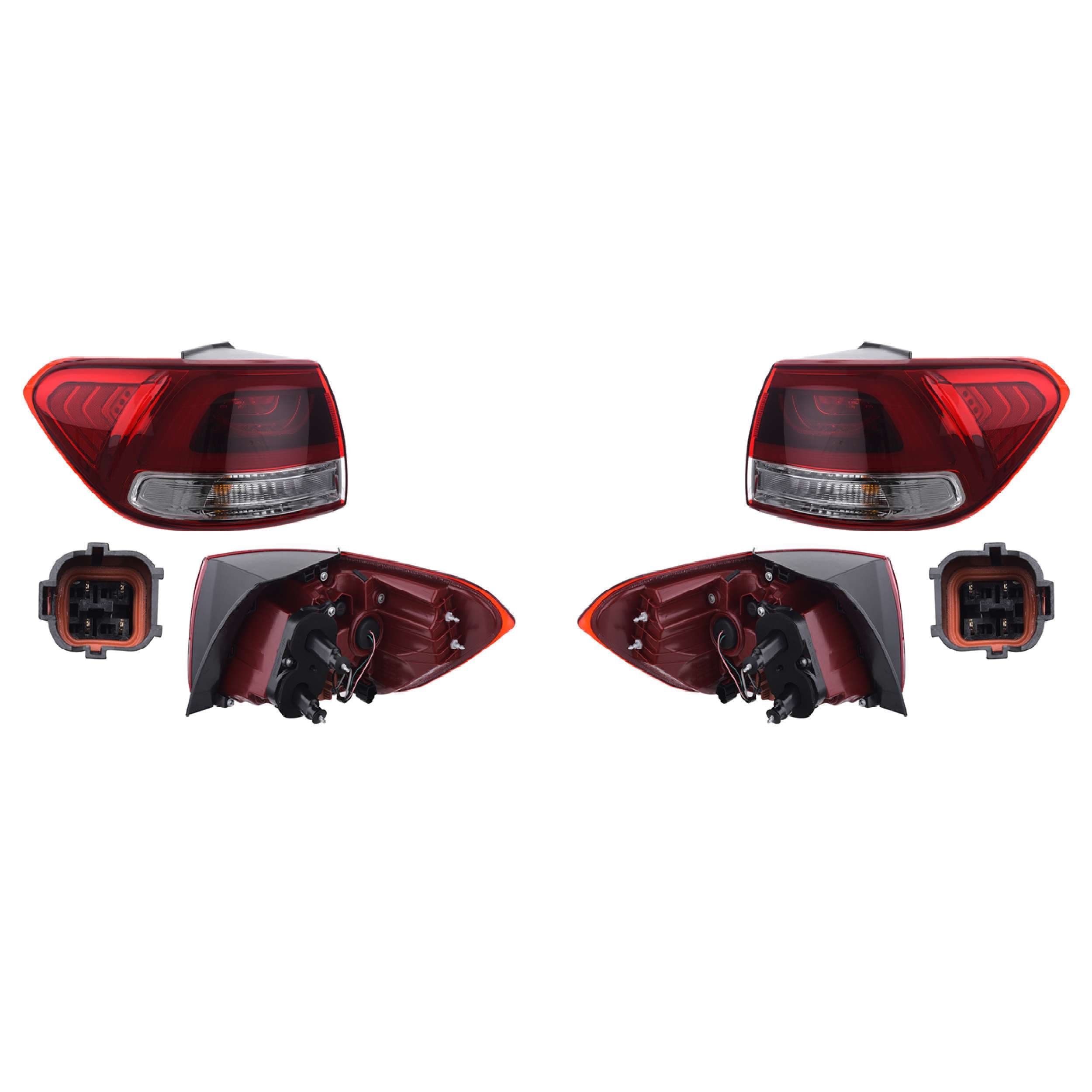 Par Calaveras Exteriores Leds Para Kia Sorento 2016-2018 Depo