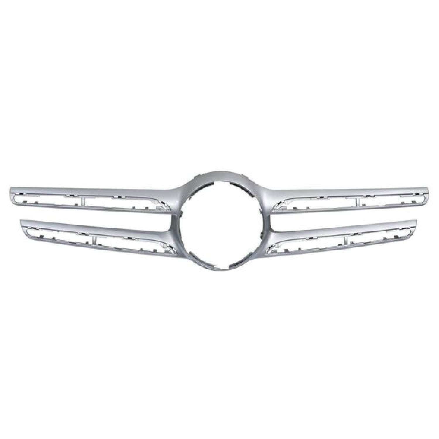 Moldura Parrilla Mercedes benz Glc 2016-2019 Exterior Plata Con hoyo Para Camara