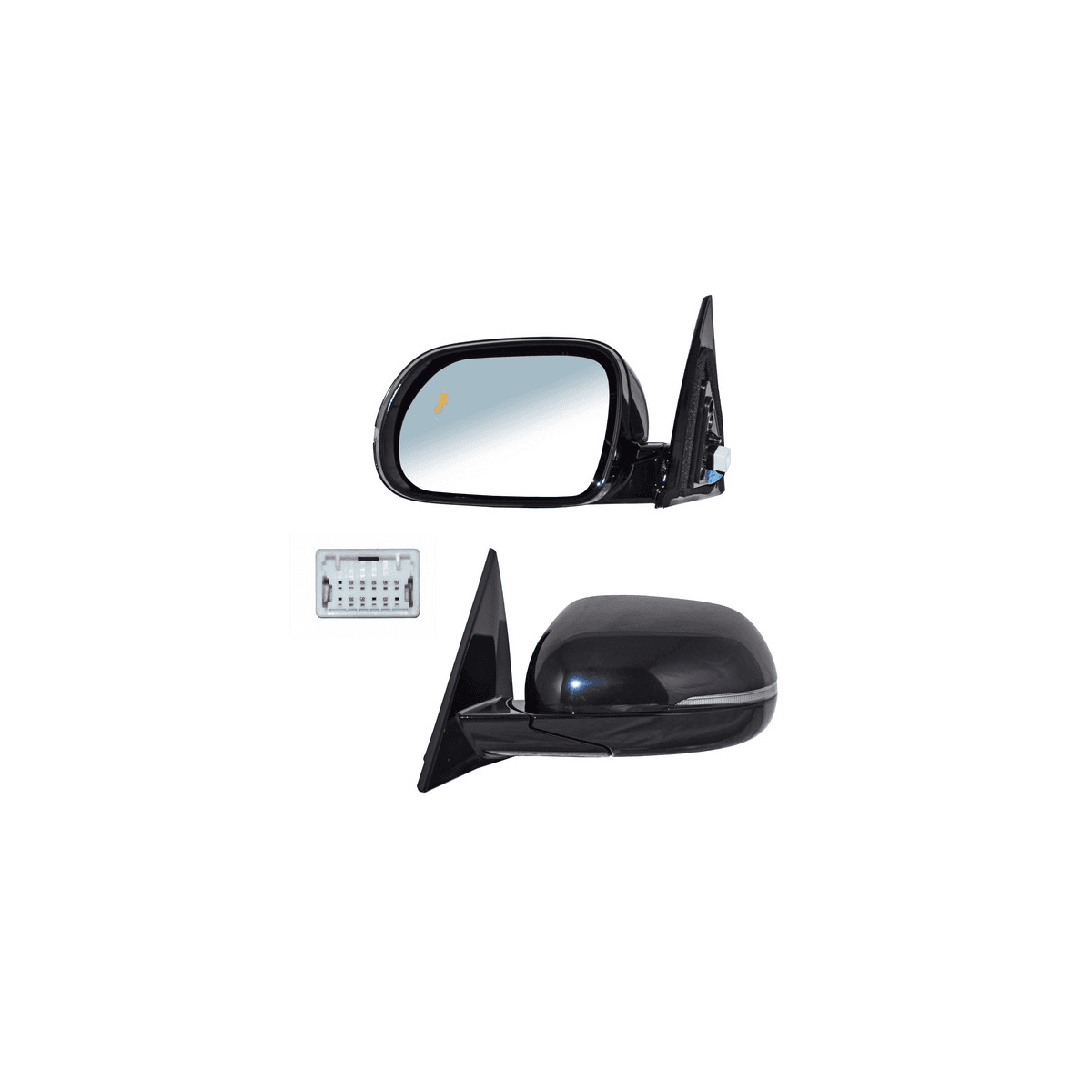 Espejo Para Kia Soul 2020-2022 Electrico Para Pintar Con Direccional Con Desempañante Con Sensor Punto Ciego 8 Pines Izquierdo