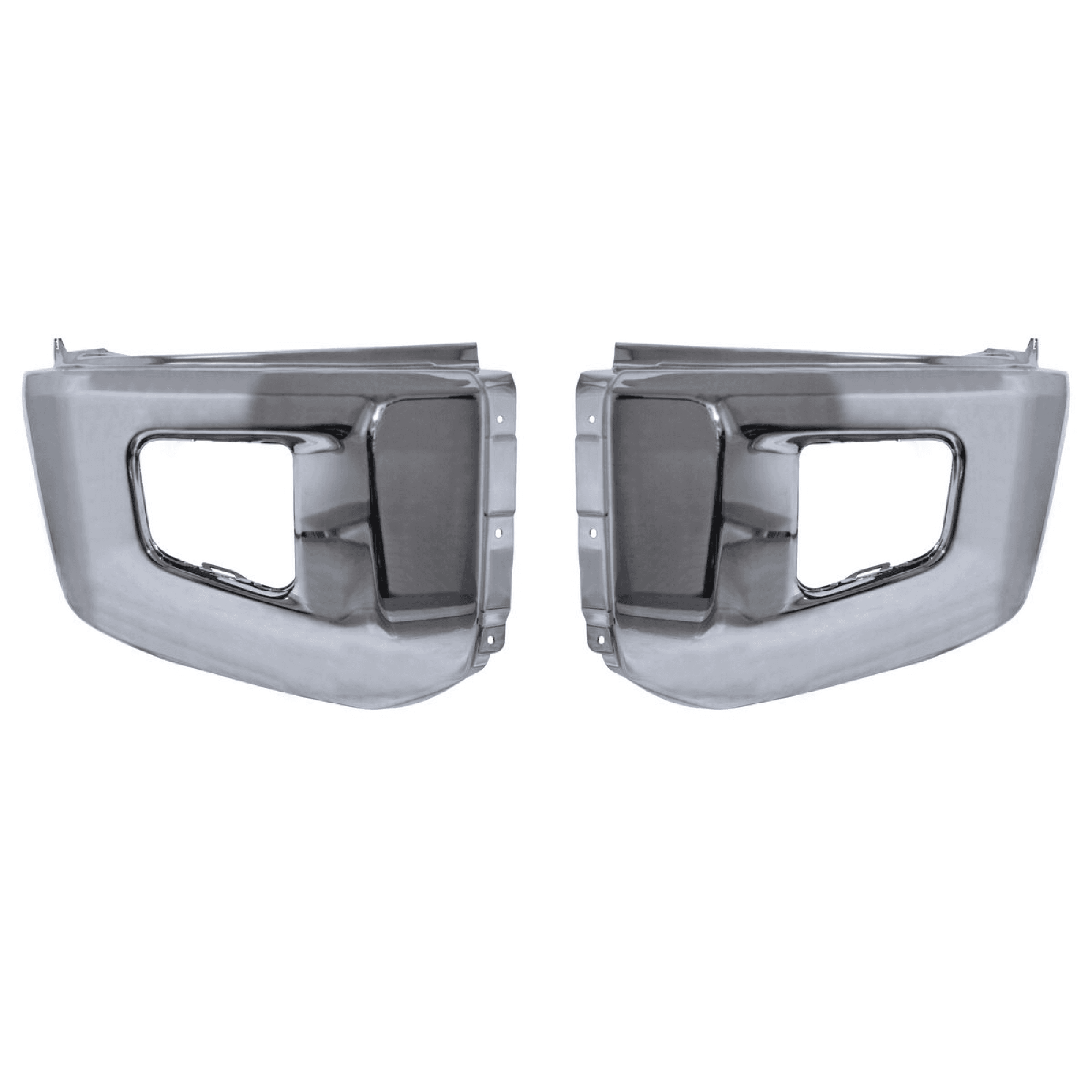Par Alerones Delanteros Toyota Tundra 2014-2020 Sin hoyo Para Sensor Cromado