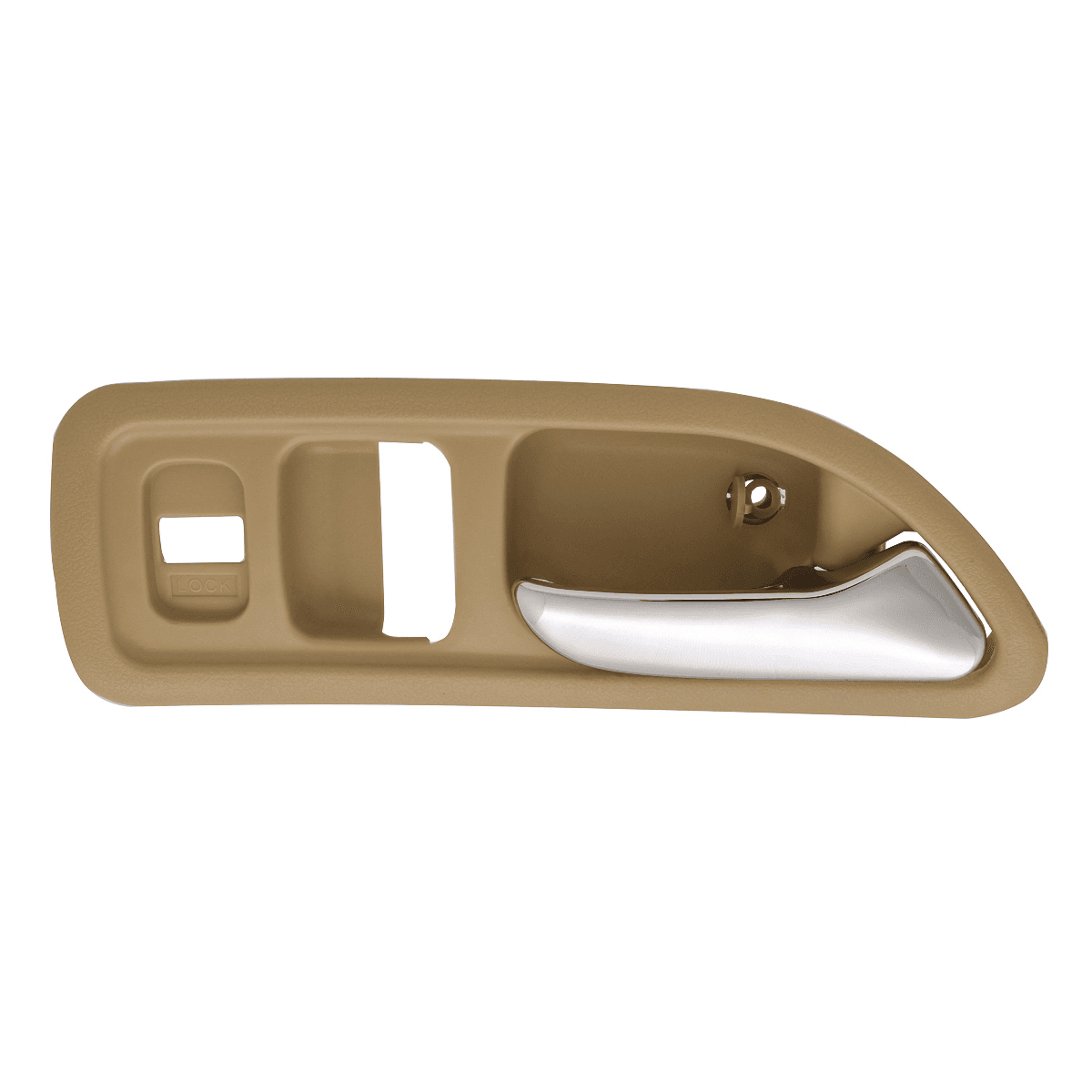 Manija Interior Honda Accord 2P Coupe 1994-1997 Con Hoyo Para Seguro Electrico Beige/Cromada Plastico Derecha Delantera Hushan