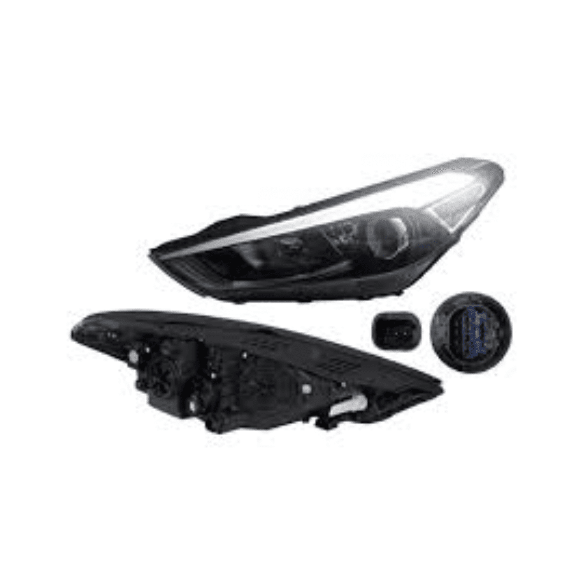 Faro Izquierdo Hyundai Tucson 2016-2018 Electrico Con Motor Con Luz De Dia P/4 Focos Sin Foco 9 Pines Depo