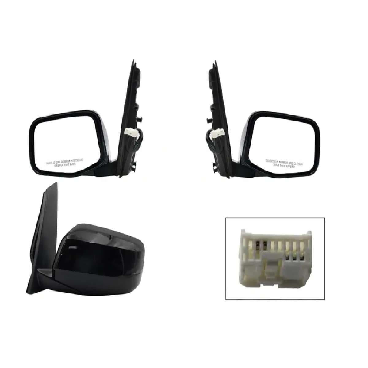 Par Espejos Eléctrico Honda Odyssey 2011-2013 Negro Con Desempañante Para Pintar 5 Pines