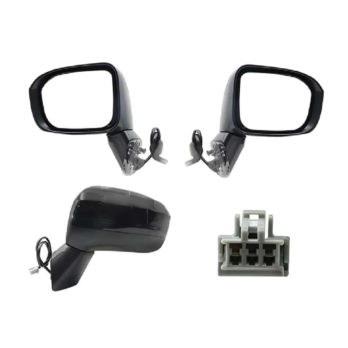 Par Espejos Eléctrico Honda Civic 4 Puertas 2014-2015 Negro Para Pintar 3 Pines