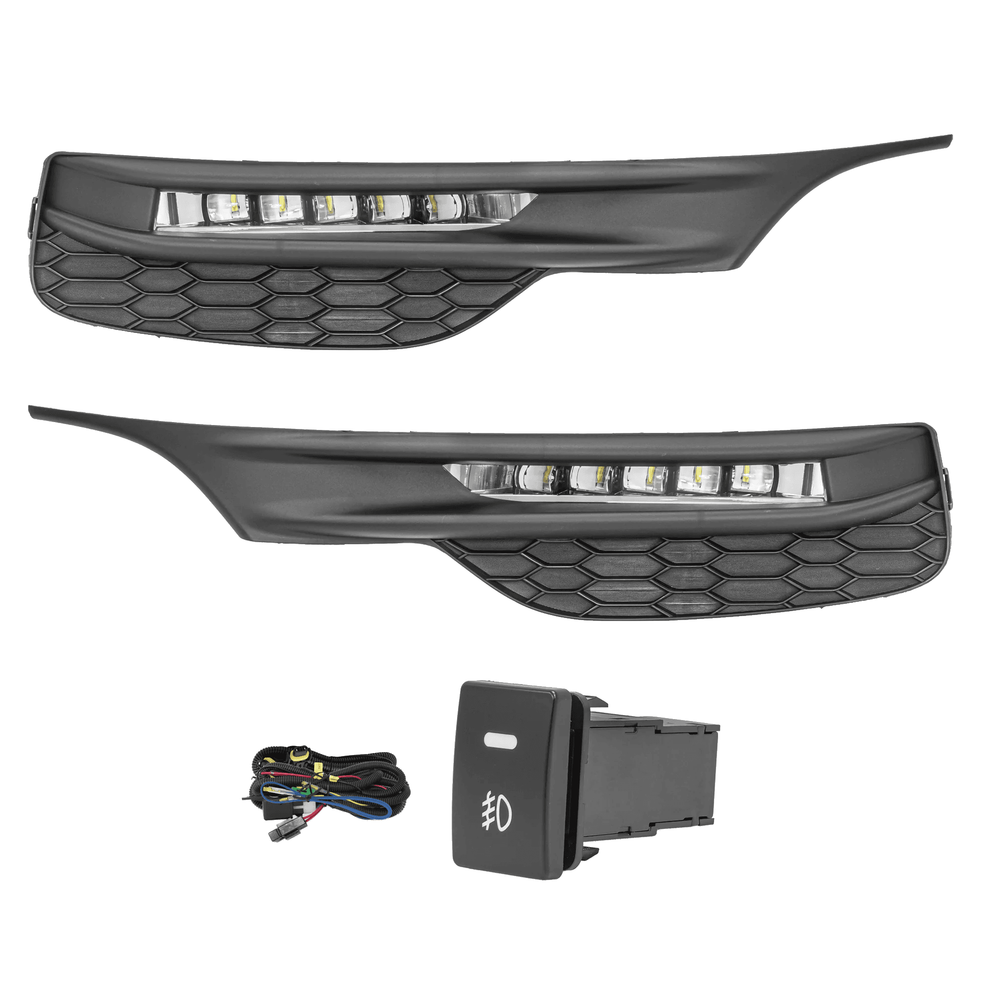 Kit faros niebla Honda Accord 4puertas 2016-2017 KIT con arnes y switch 12w