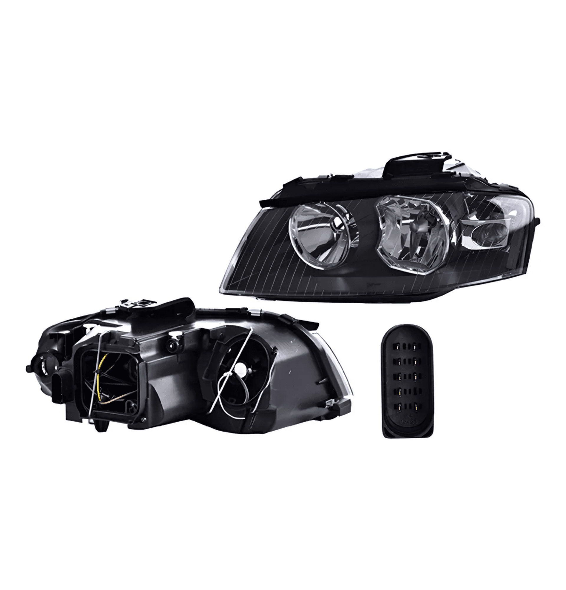 Faro Izquierdo Audi A3 2004-2008 Electrico Con Motor Para Foco Halogeno Depo