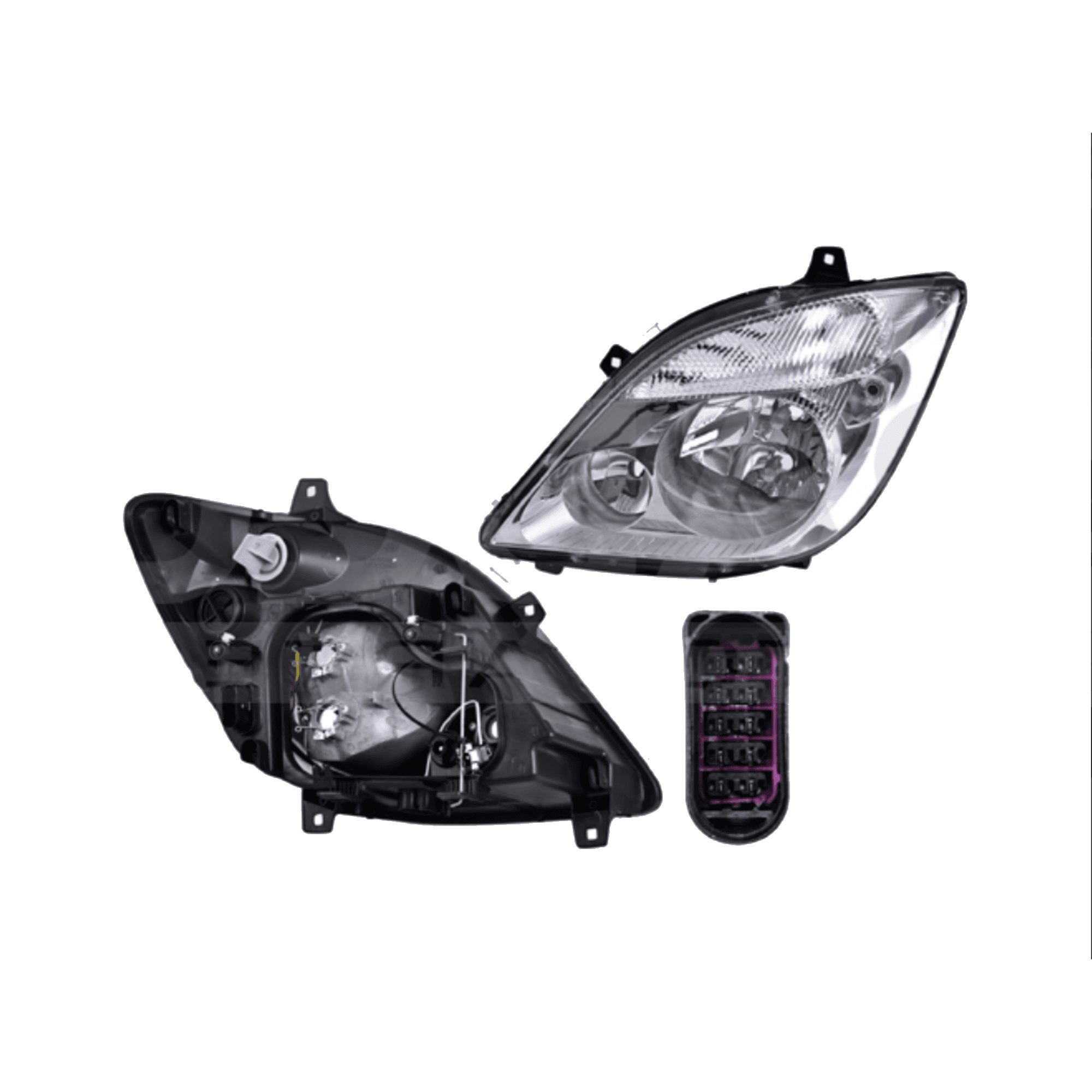 Faro Izquierdo Mercedes Benz Sprinter 2007-2013 Electrico Con Faro Niebla P/10 Pines Sin Foco Depo