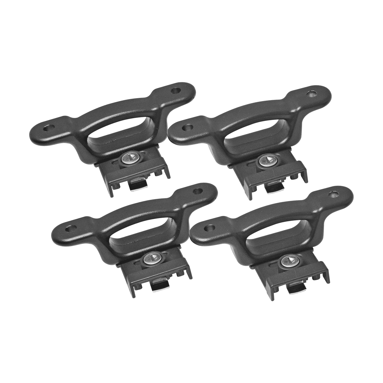 Manija De Tapa Ford F-150/F-250 2009-2020 Con Llave Gancho Sujetador 4 Piezas Corrugada Negro Metal Generica Tapa Caja Generica
