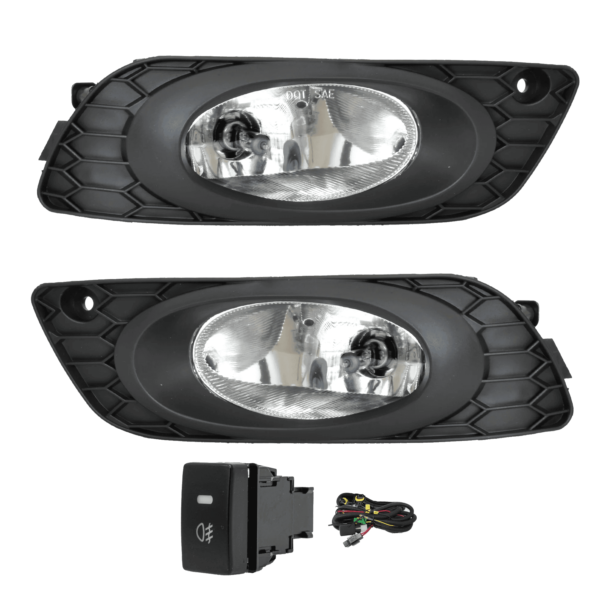 Kit faros niebla Honda Civic 2012 4puertas con arnes switch oem y focos