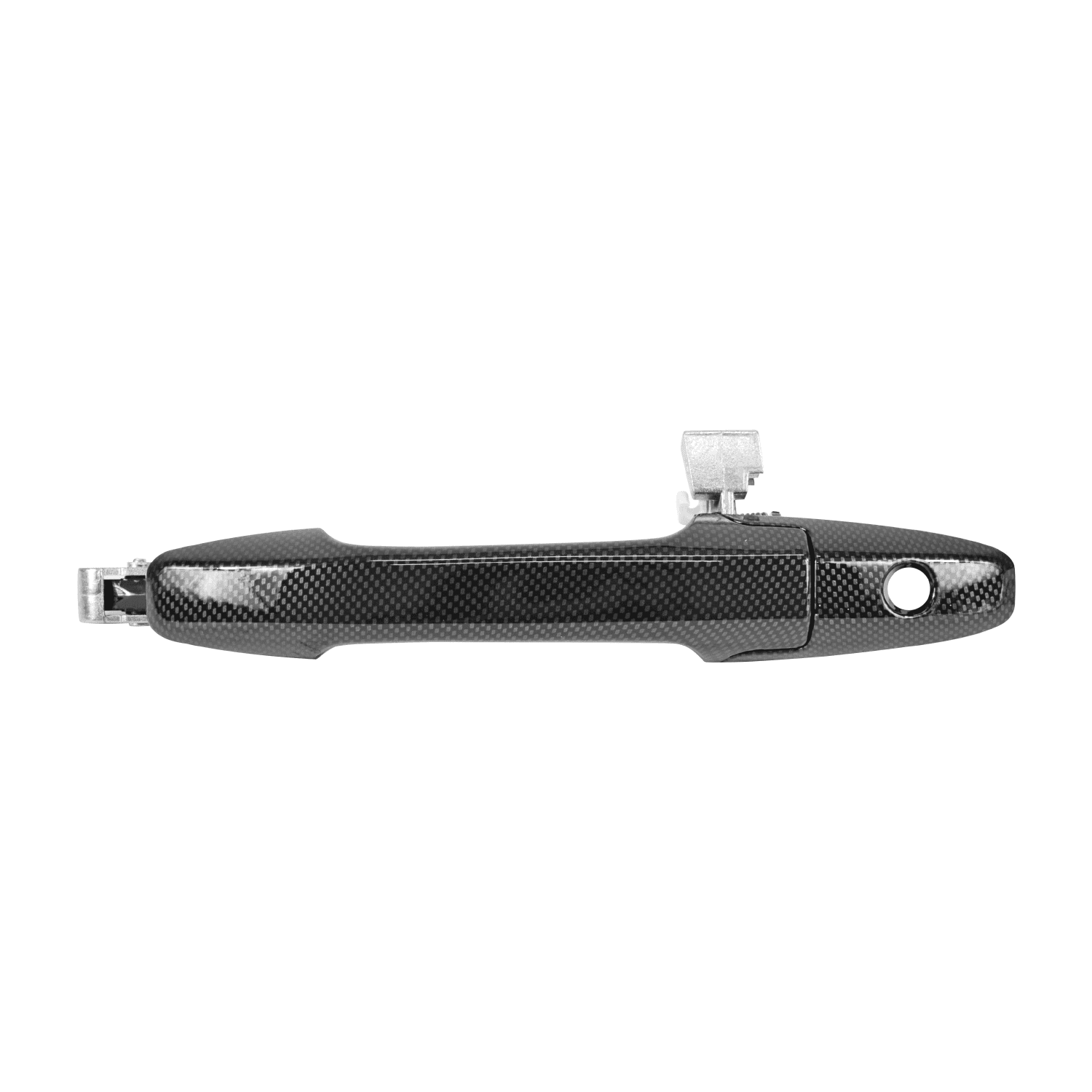 Manija Exterior De Carbon Honda Civic 2006-2011 Con Hoyo Para Llave Fibra Negra Plastico Izquierdo Delantera Hushan