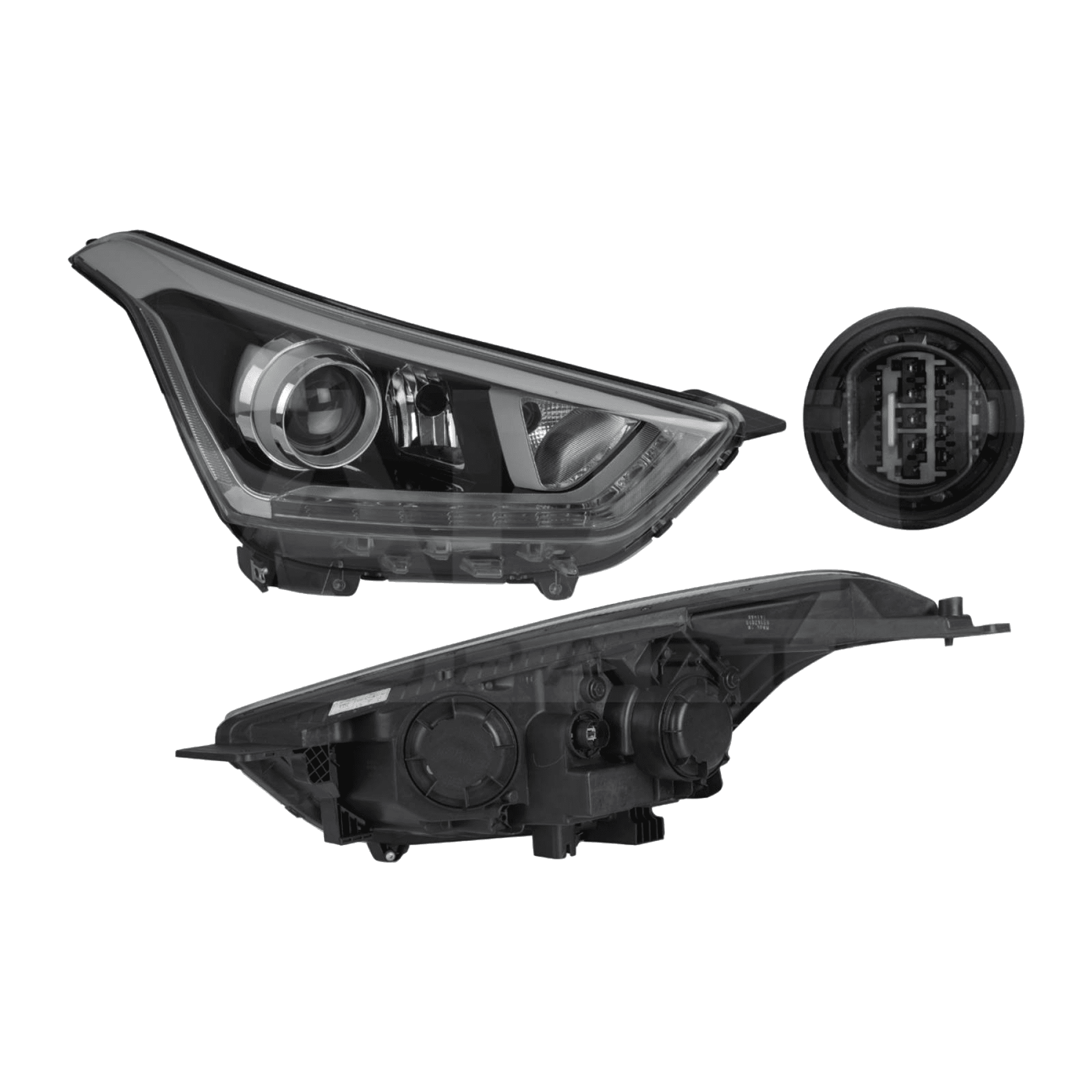 Faro Derecho Hyundai Creta 2017-2019 Con Leds Tyc