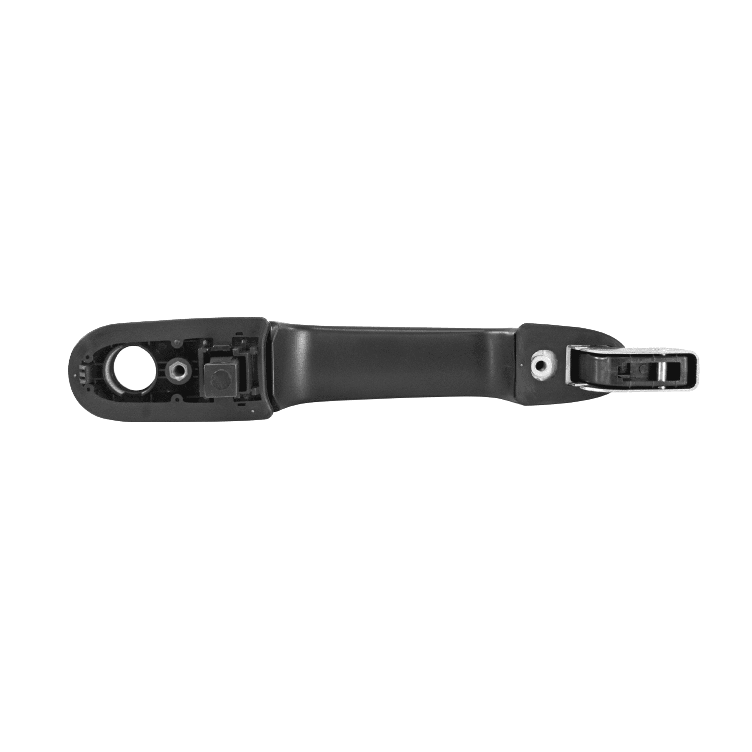 Manija Exterior Hyundai Tucson 2005-2009 Con Hoyo Para Llave Sin Sensor Lisa Negra Plastico Izquierdo Delantera Hushan