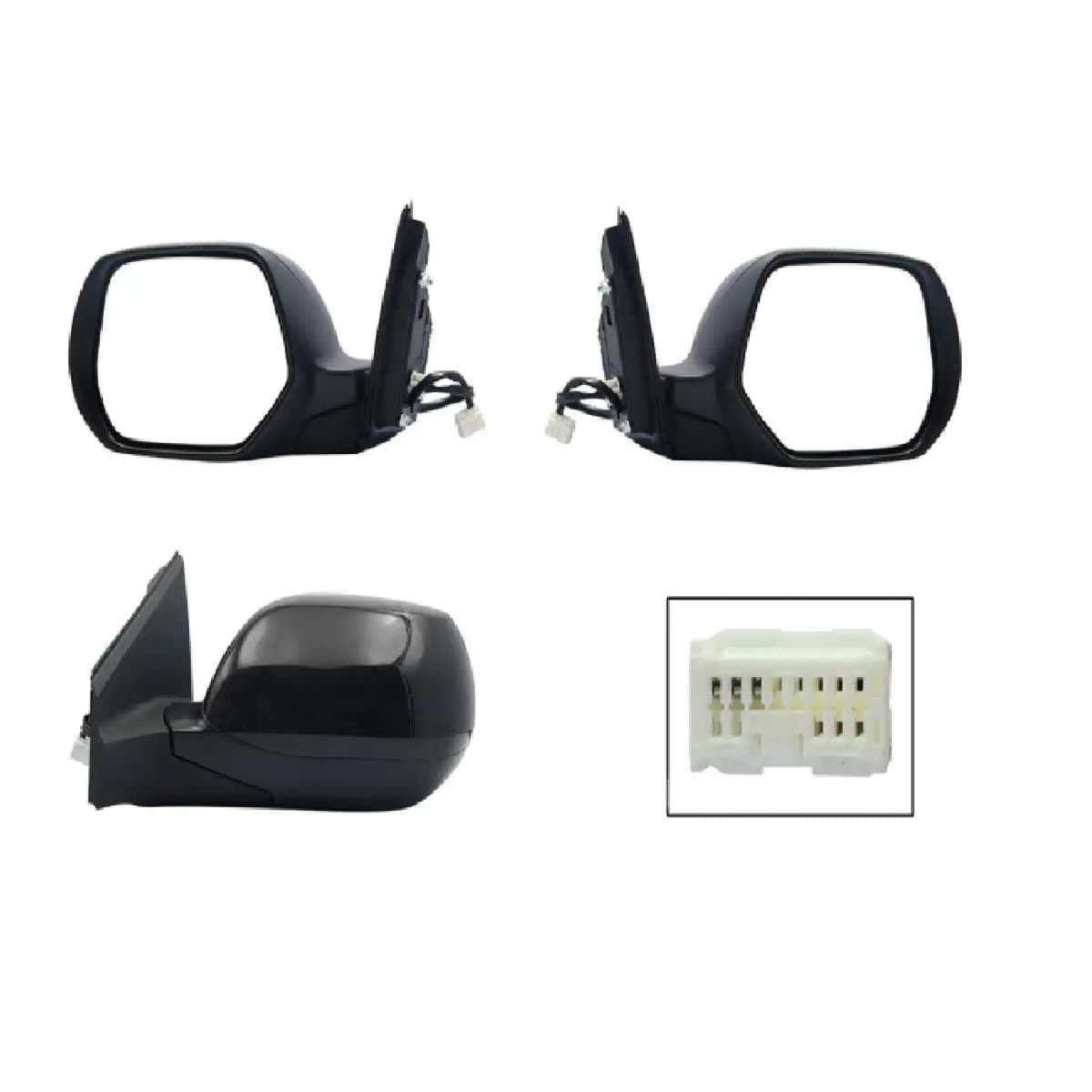 Par Espejos Eléctrico Honda Cr-V 2012-2016 Negro Para Pintar 3 Pines