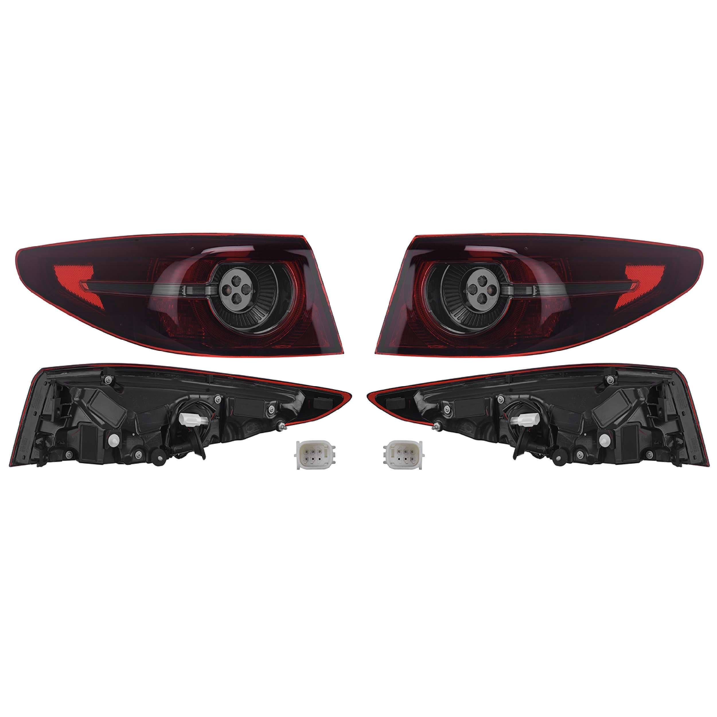 Par Calaveras Exteriores Leds Mazda 3 Sedan I / Mazda 3 Sedan I Sport 2019-2021 Depo