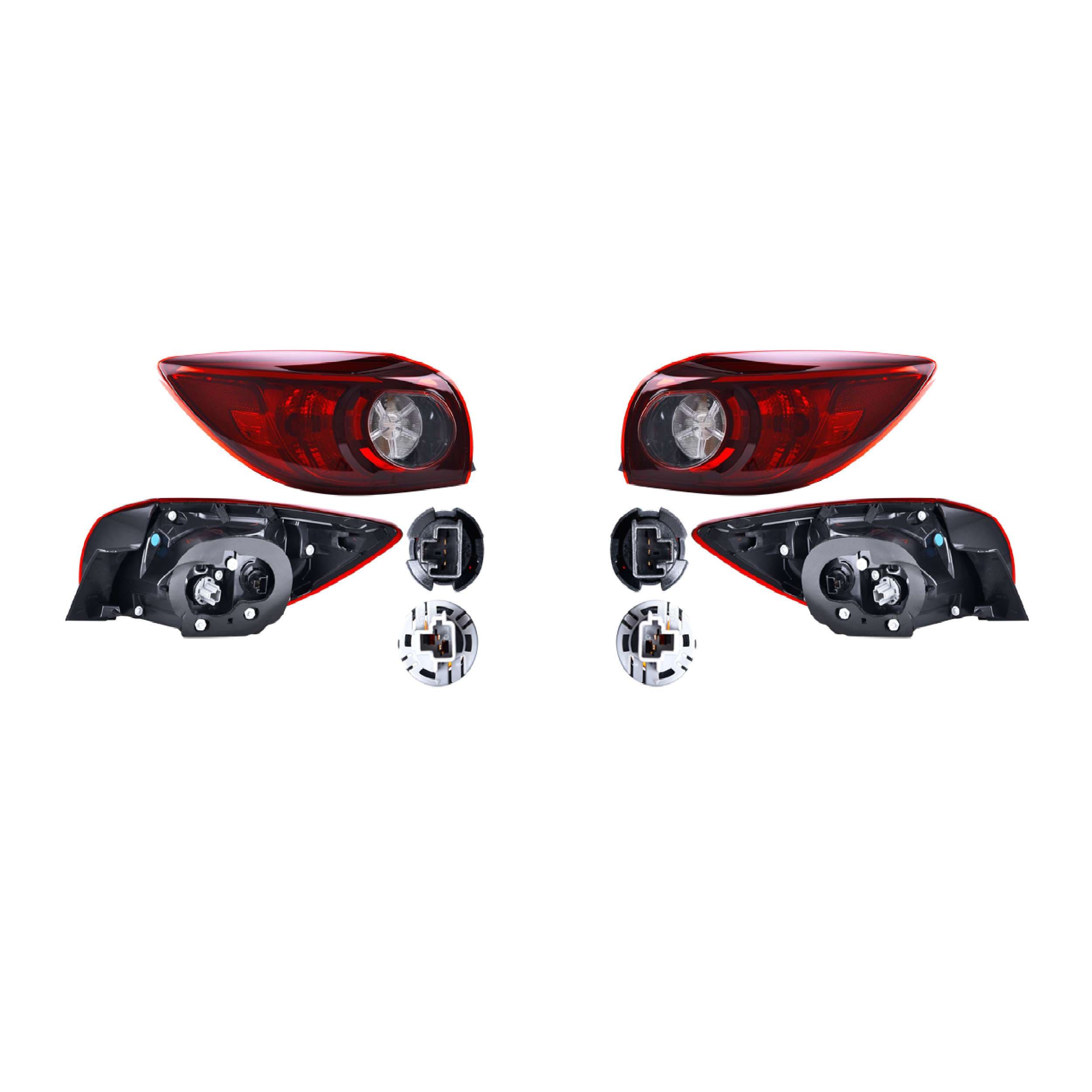 Par Calaveras Exteriores Mazda 3 H-Back 2014-2018 Depo