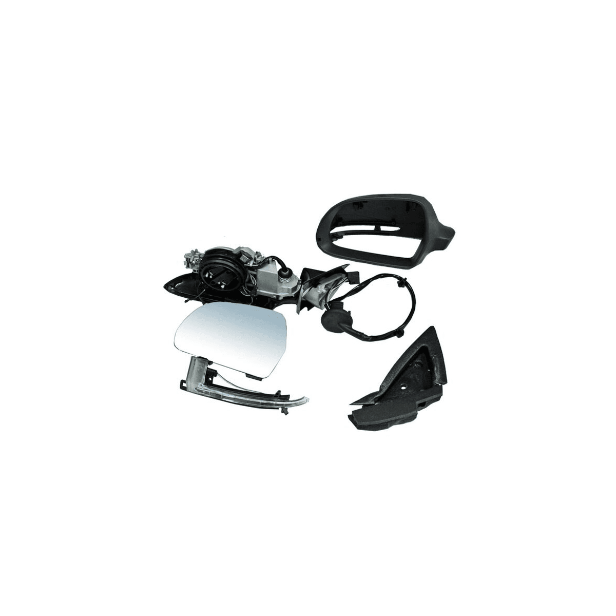 Espejo Audi A3 Tdi/ Sportback/ S/ Base 2009-2013 5Puertas Electrico Autoabatible Con Desempañante Con Direccional Para Pintar Izquierdo