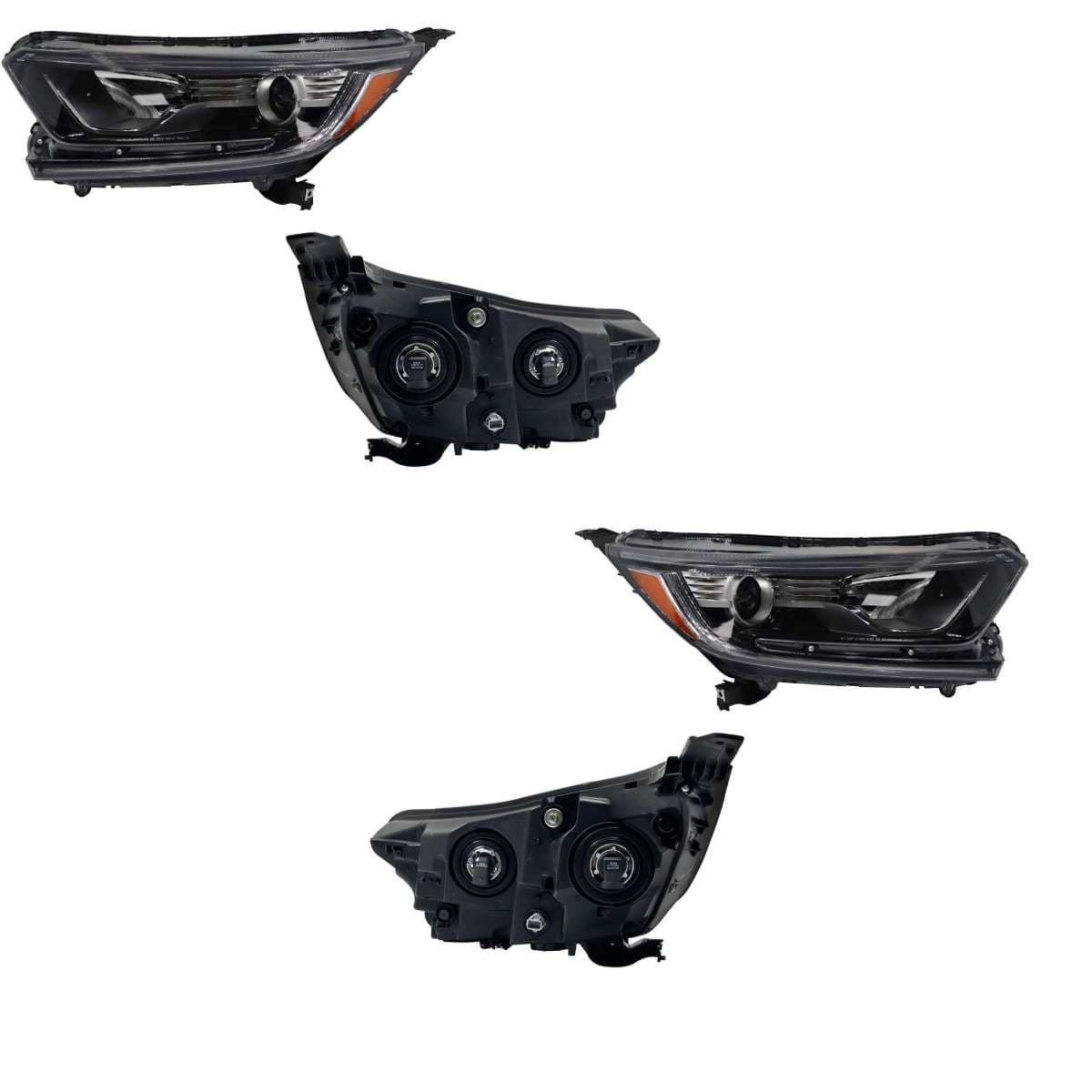 Par Faros Honda CR-V 2017-2019 Fondo Negro Con Lupa Con DRL