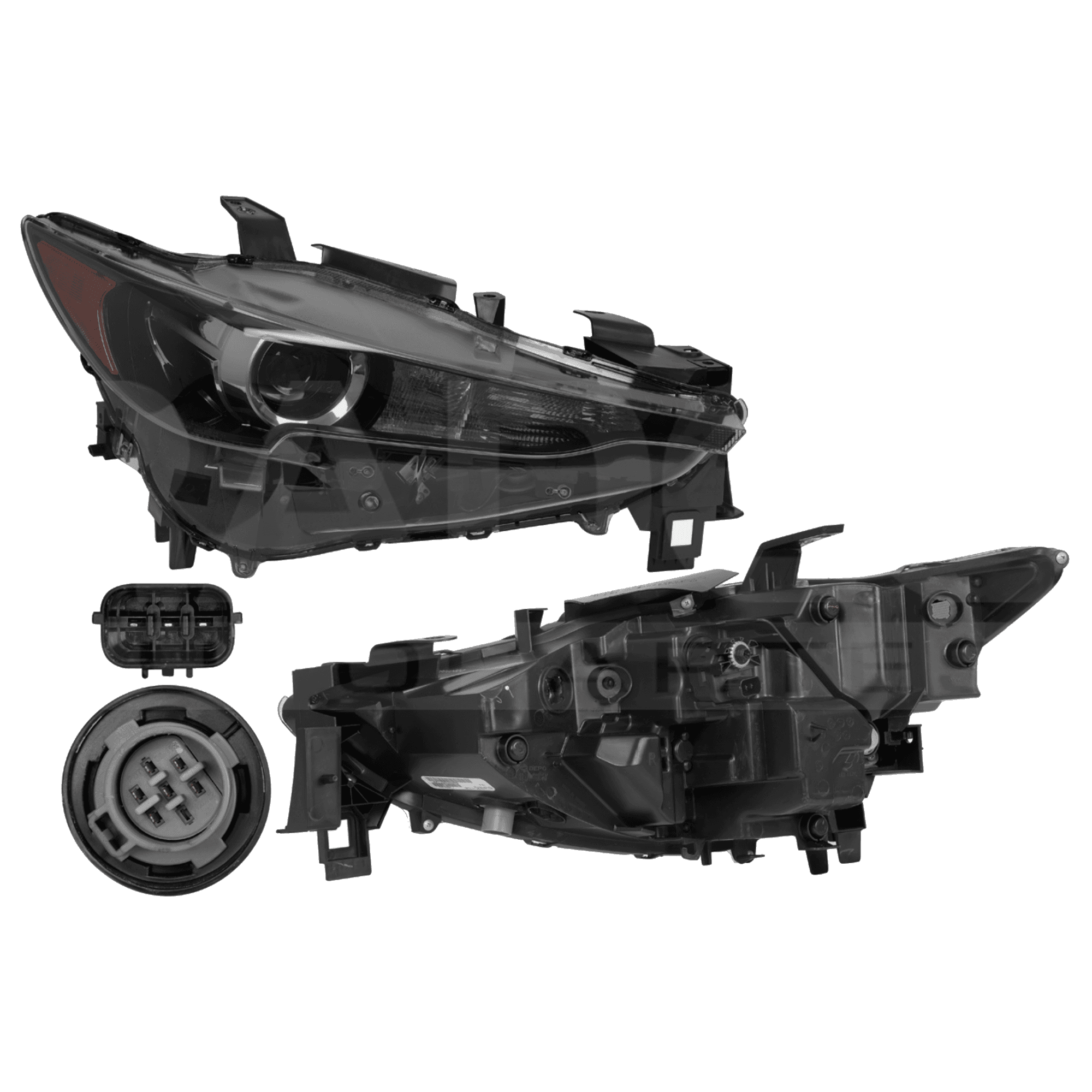Faro Derecho Mazda Cx-5 2018-2021 Sin Funcion De Luz Adaptativas Sin Foco Depo