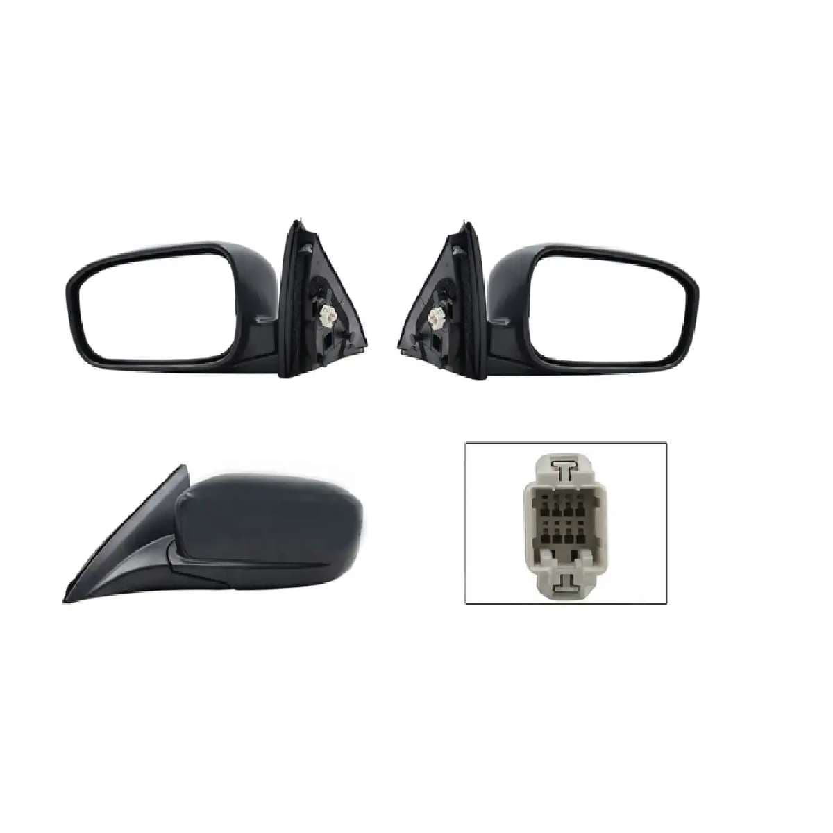 Par Espejos Eléctrico Honda Accord 2003-2007 Negro Para Pintar 3 Pines