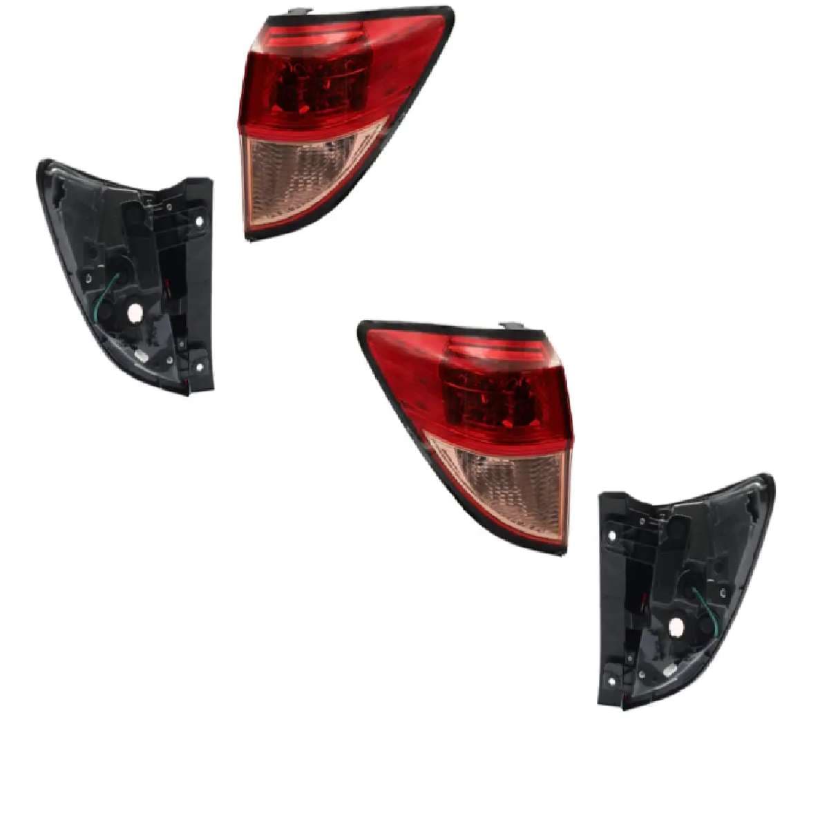 Par Calaveras Exterior Honda Hr-v 2016-2018 Con Led Sin Arnés Rojo/Rosa