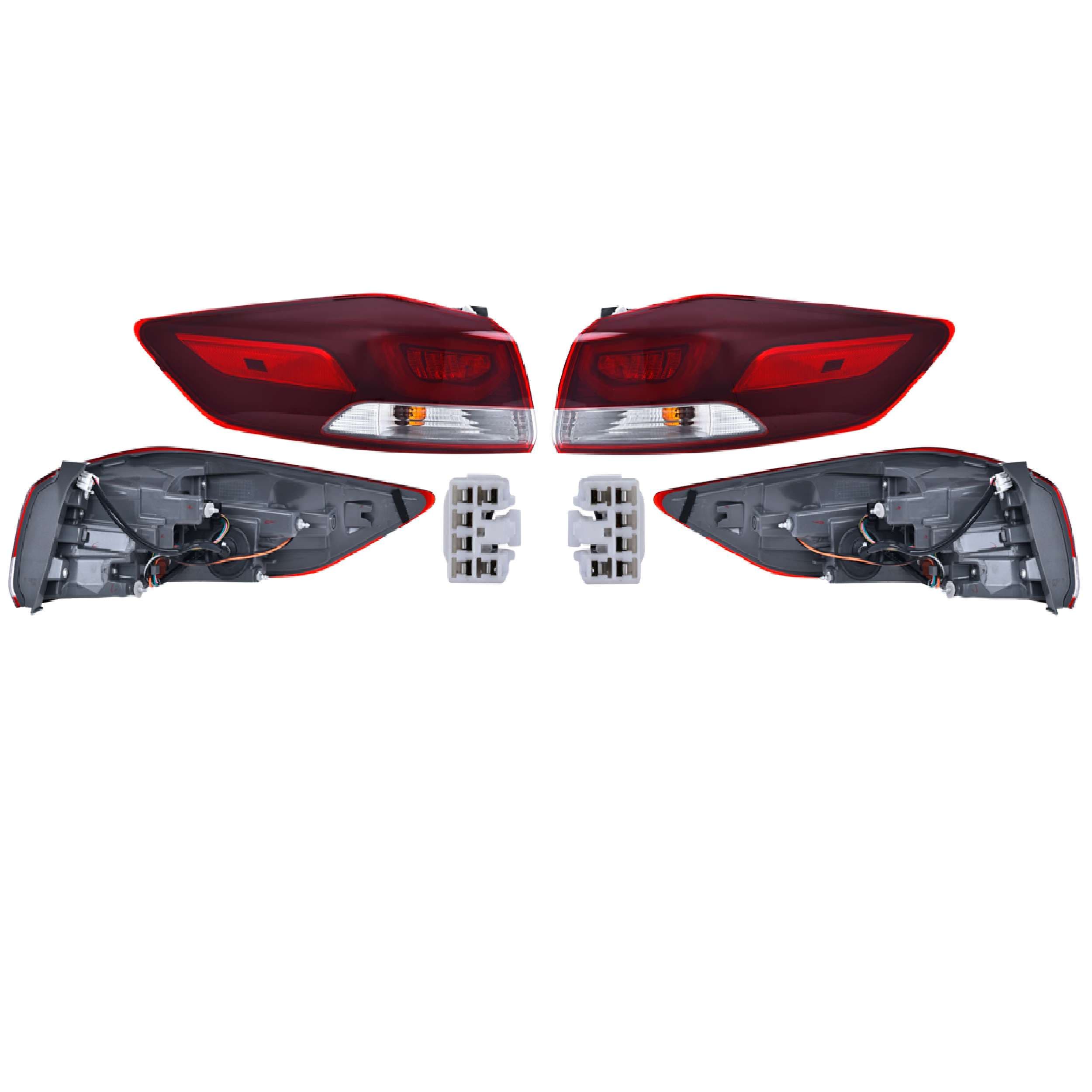 Par Calaveras Exteriores Leds Para Hyundai Elantra 2017-2018 Depo