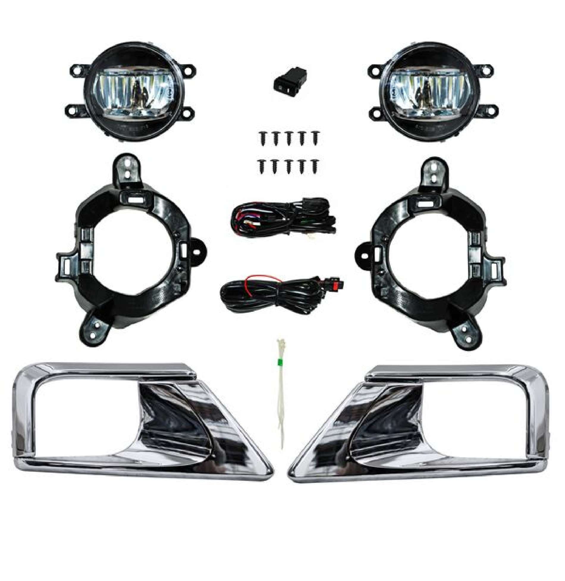 Faro Niebla Toyota Land Cruiser 2016 Led Con Parrilla Cromado Juego