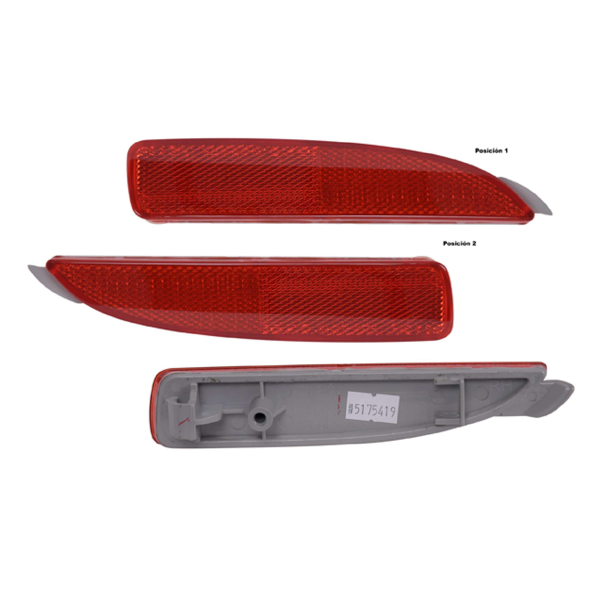 Cuarto Reflejante Lateral Trasero Derecho / Izquierdo Mazda 3 2004-2009 / Mazda 3 Sedan 2014-2018 / Mazda 6 2014-2018 / Mazda 5 2006-2010 / Mazda 5 2011-2015 Depo