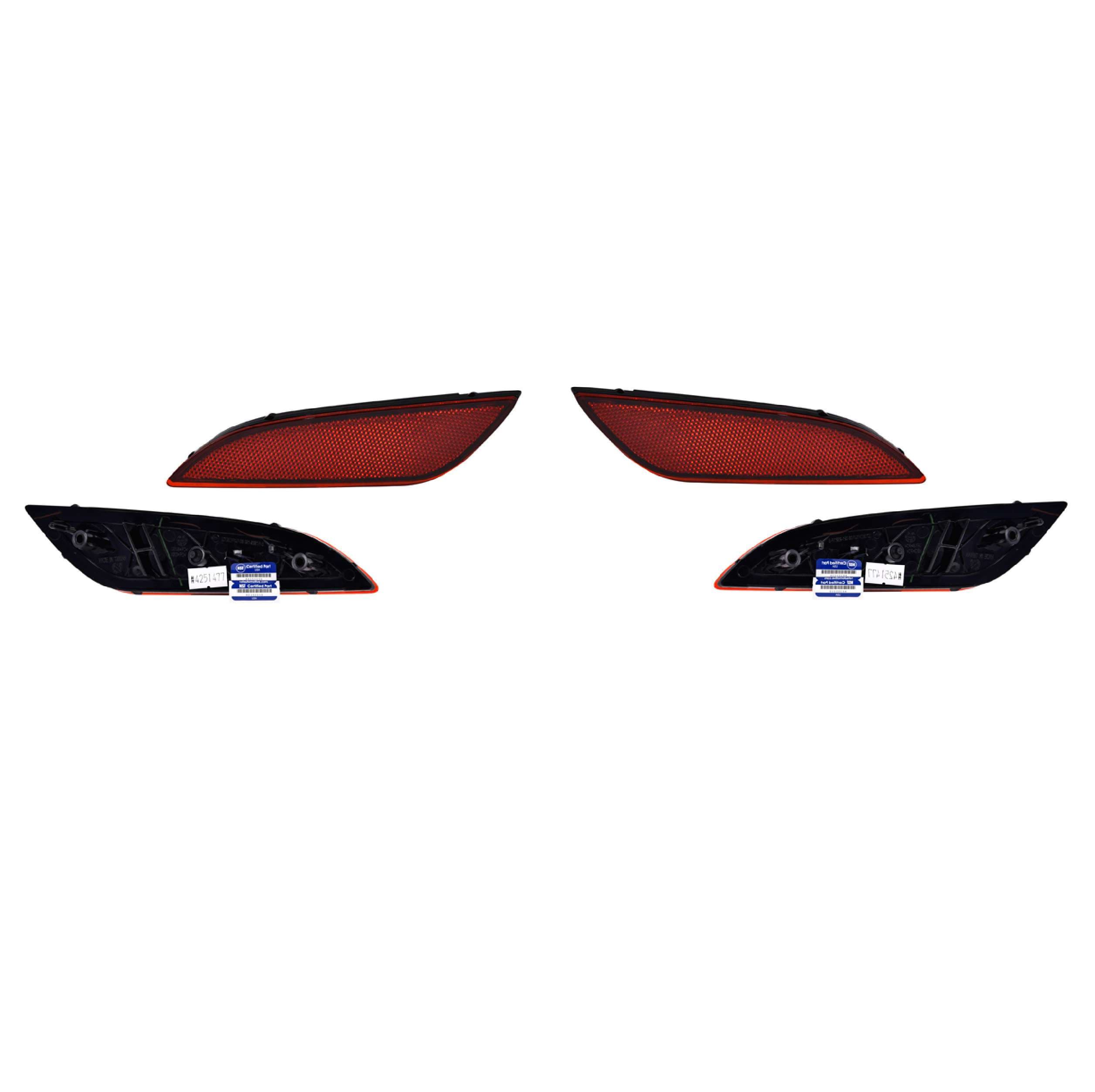 Par Cuartos Reflejante Traseros P/Hyundai Sonata  2018-2019 Depo