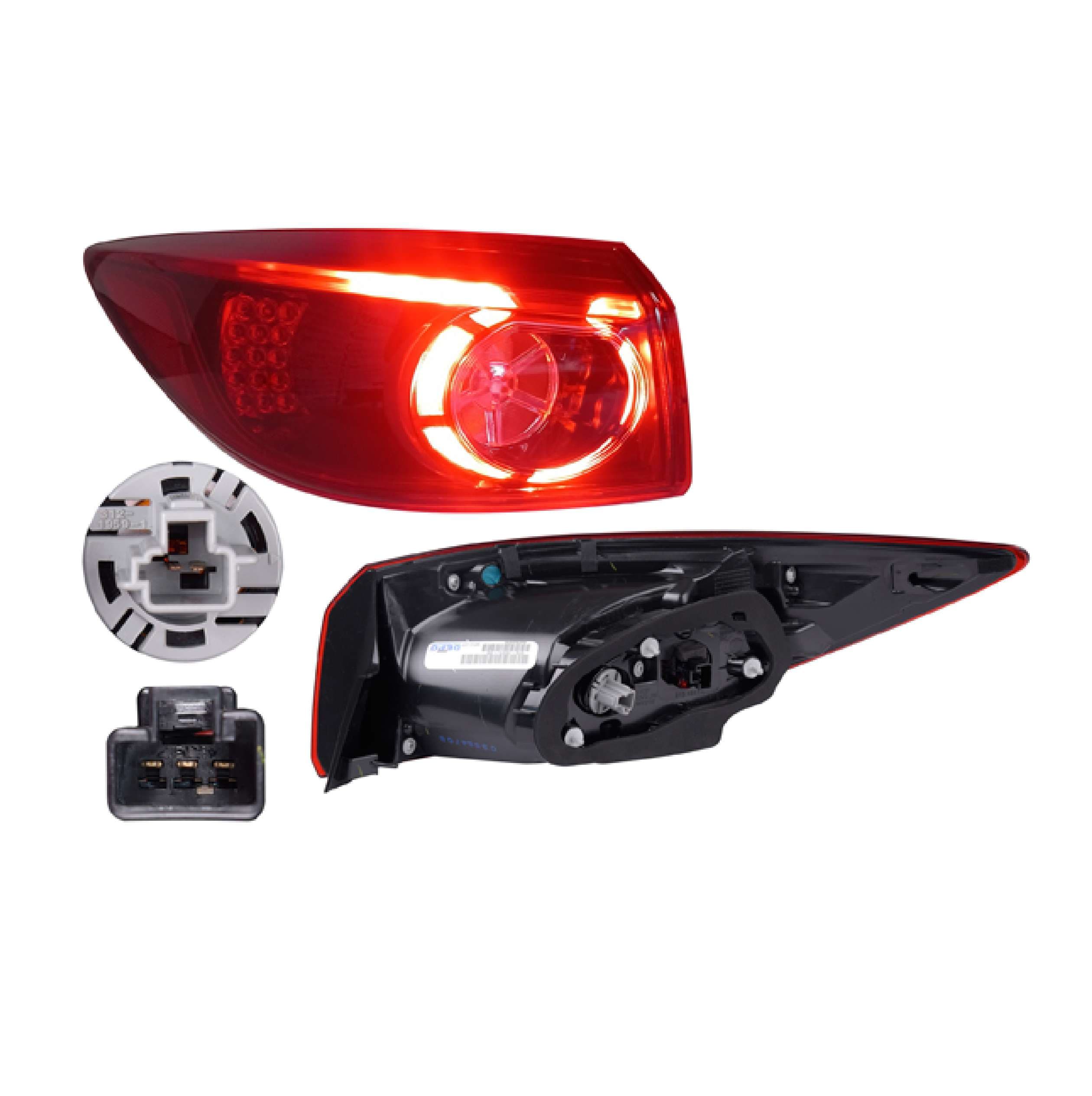 Calavera Exterior Led Mazda 3 Sedan 2014-2018 Depo Izquierda