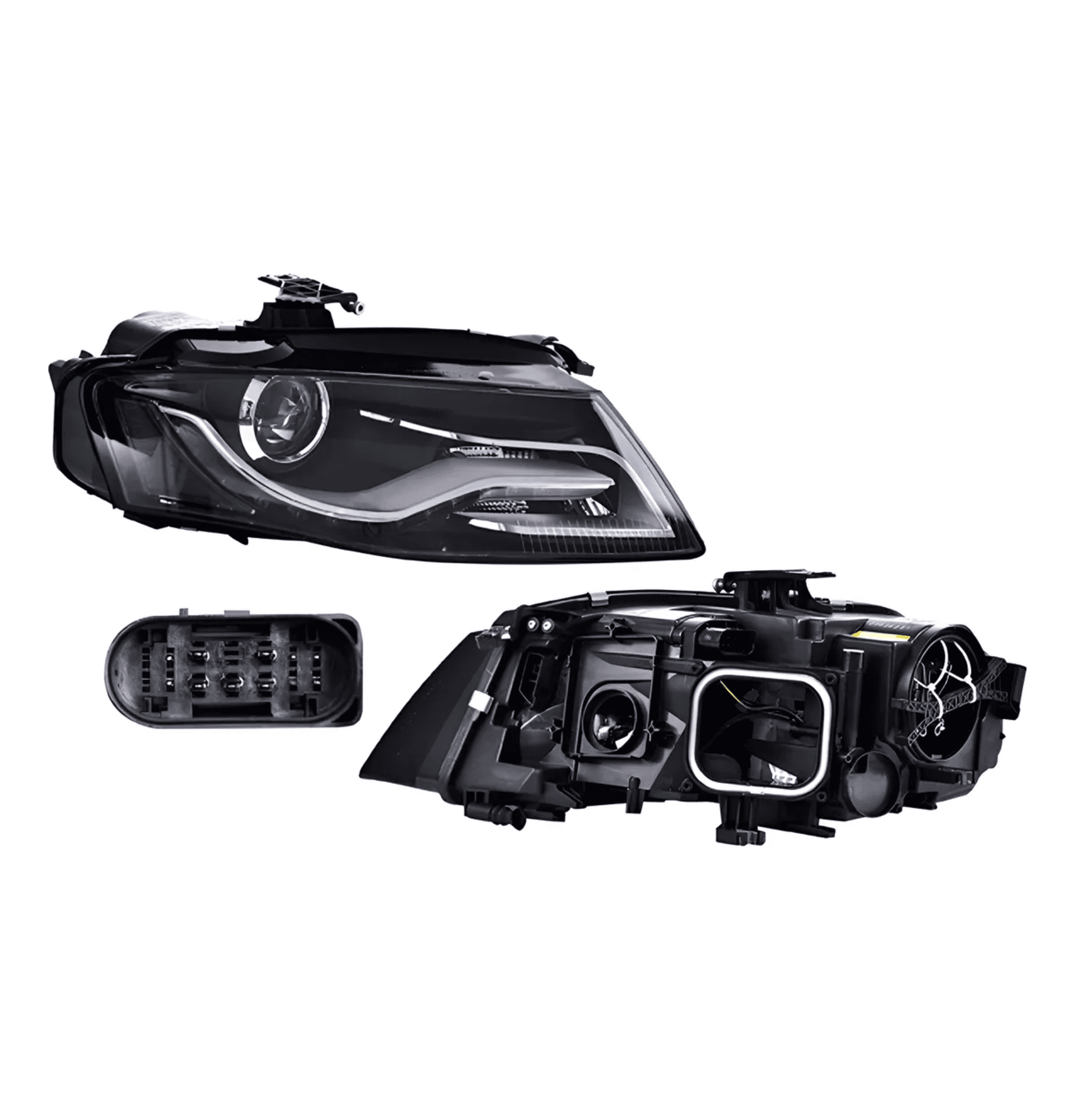 Faro Derecho Audi A4 2009-2012 Electrico Con Motor Para Foco Xenon Leds Depo