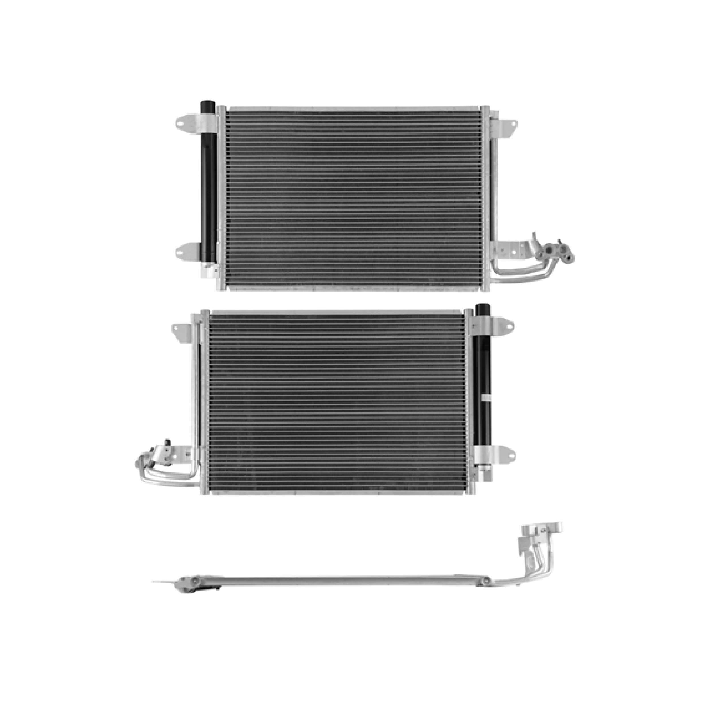Condensador Aluminio Volkswagen Jetta 1.8 2005-2010 / Volkswagen Jetta 1.9 2005-2010 / Volkswagen Jetta 2.0 2005-2010 / Volkswagen Jetta 2.5 2005-2010 / Volkswagen Golf 2005-2014 / Volkswagen Golf R 2012-2013 / Volkswagen Gti 2006-2014 / Volkswagen Bora 2